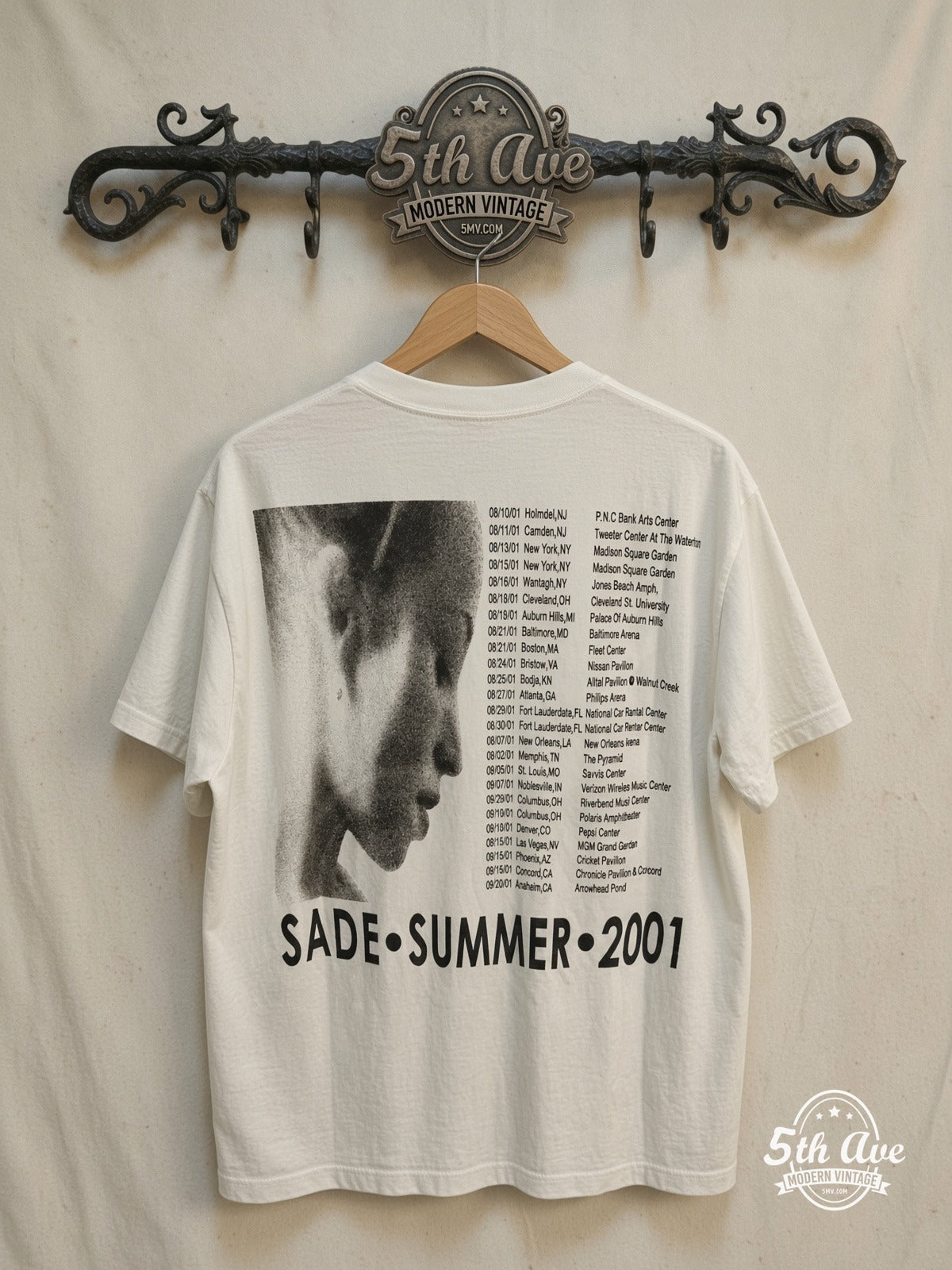 Sade vintage band t-shirt back on rack