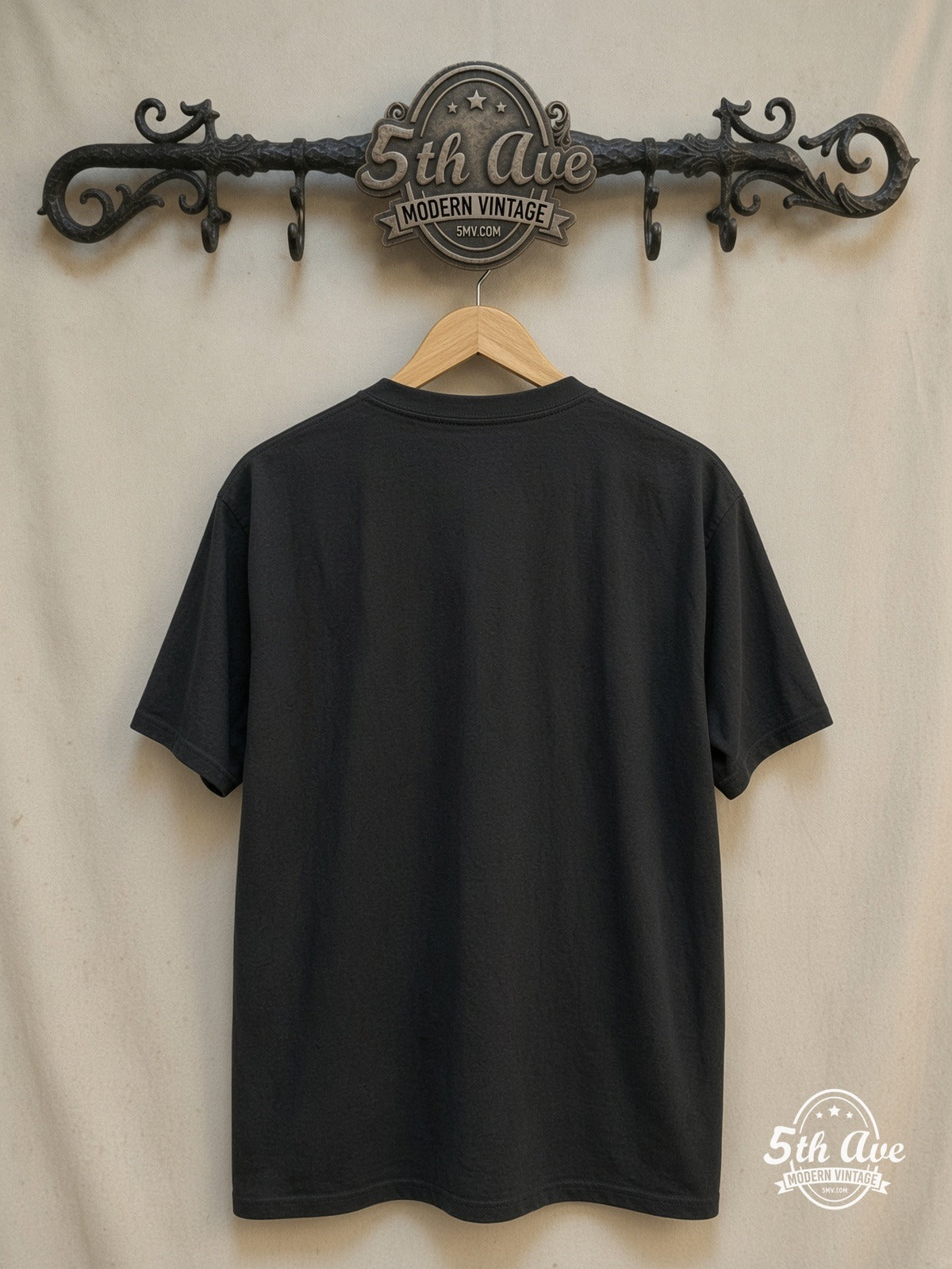 AC/DC – Beavis and Butt-Head / MTV – New Vintage Graphic Tee — back on locked cream ornate 5th Ave rack