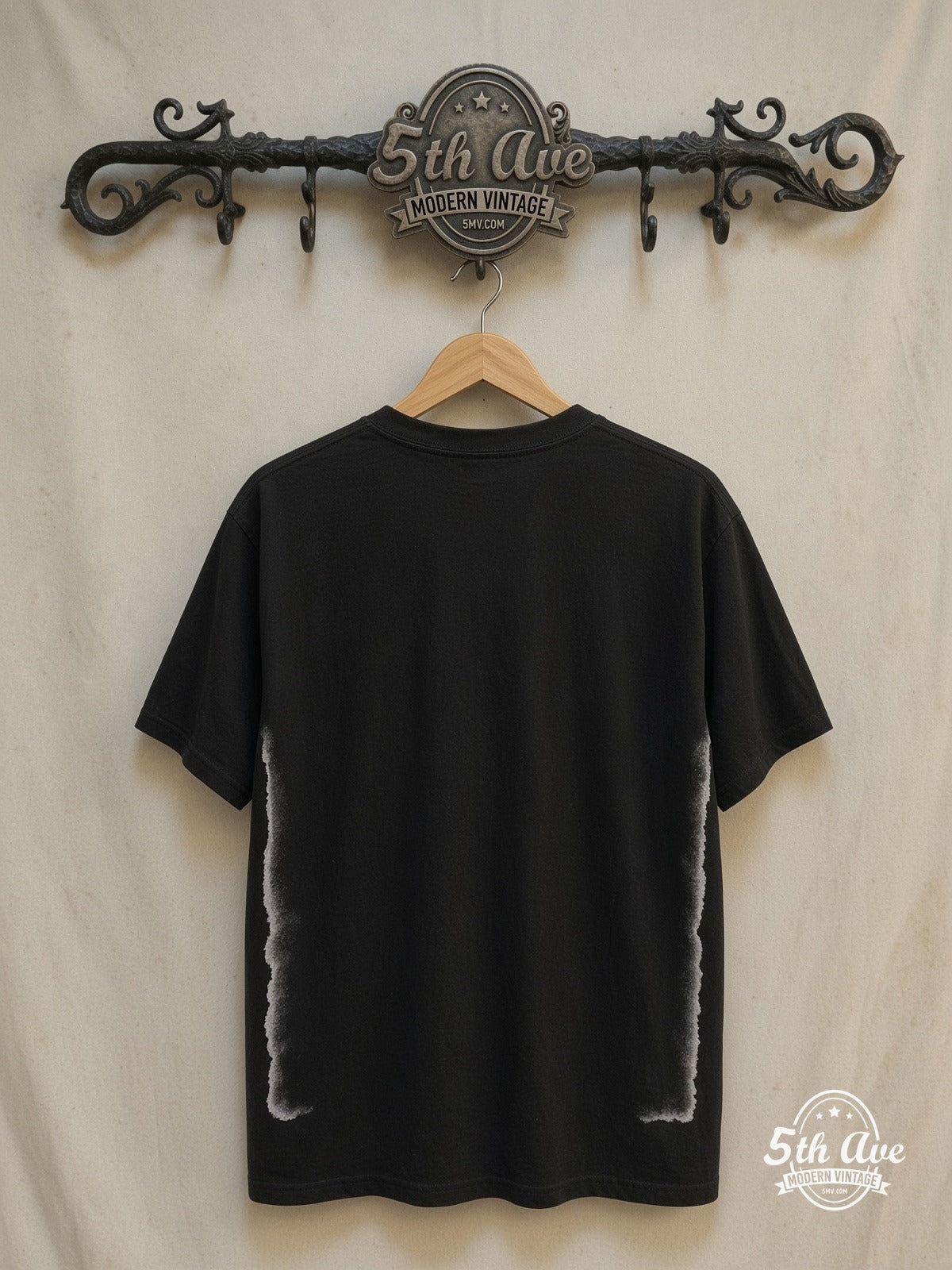 Nirvana – Kurt Cobain KC Film Strip 1967-1994 – Vintage Band T-Shirt — back on locked cream ornate 5th Ave rack