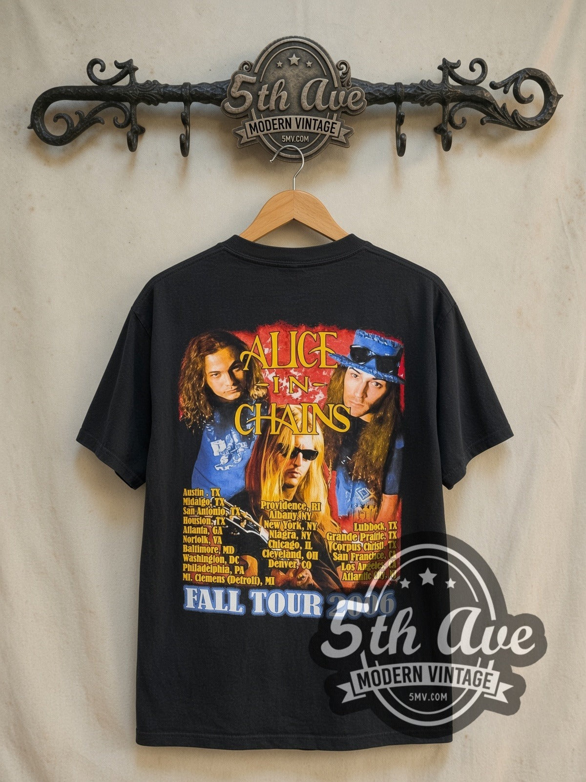 Alice in Chains Fall Tour 2006 Black Vintage Band T-Shirt