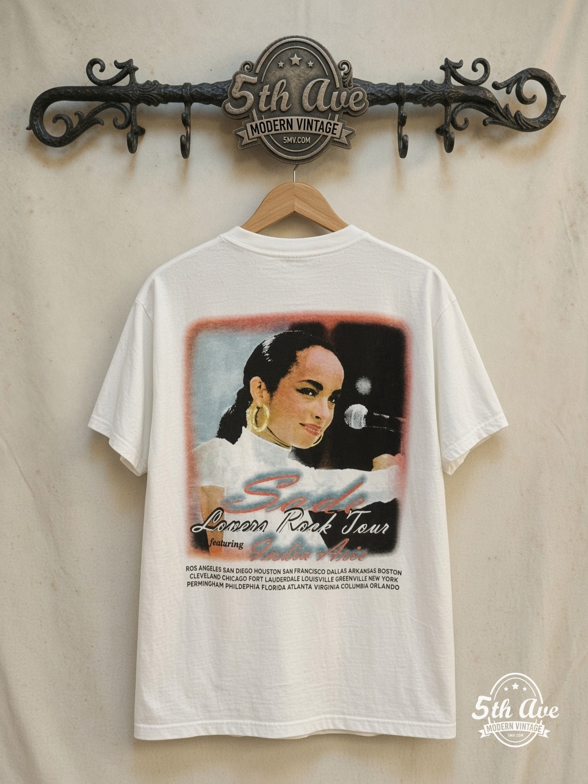 Sade vintage band t-shirt back on rack