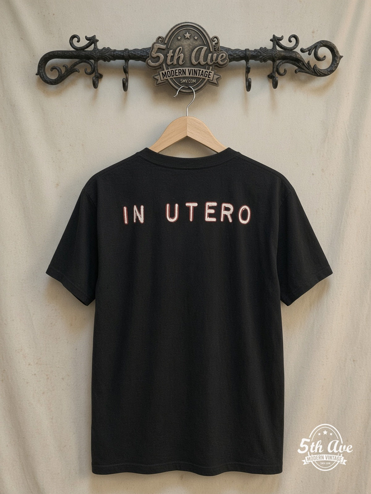 Nirvana In Utero vintage band t-shirt back on rack