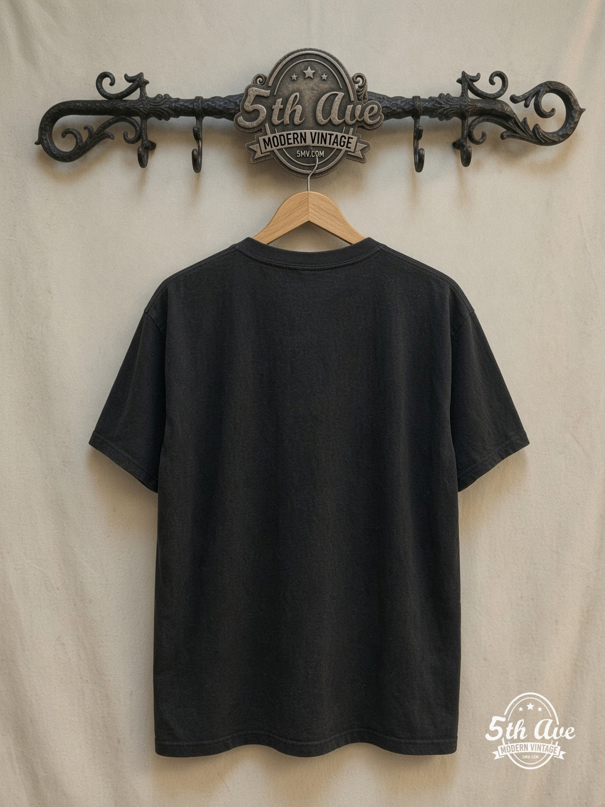 A Clockwork Orange – Bowler Hat Cog Eye Droogs Poster – Vintage Movie Tee — back on locked cream ornate 5th Ave rack