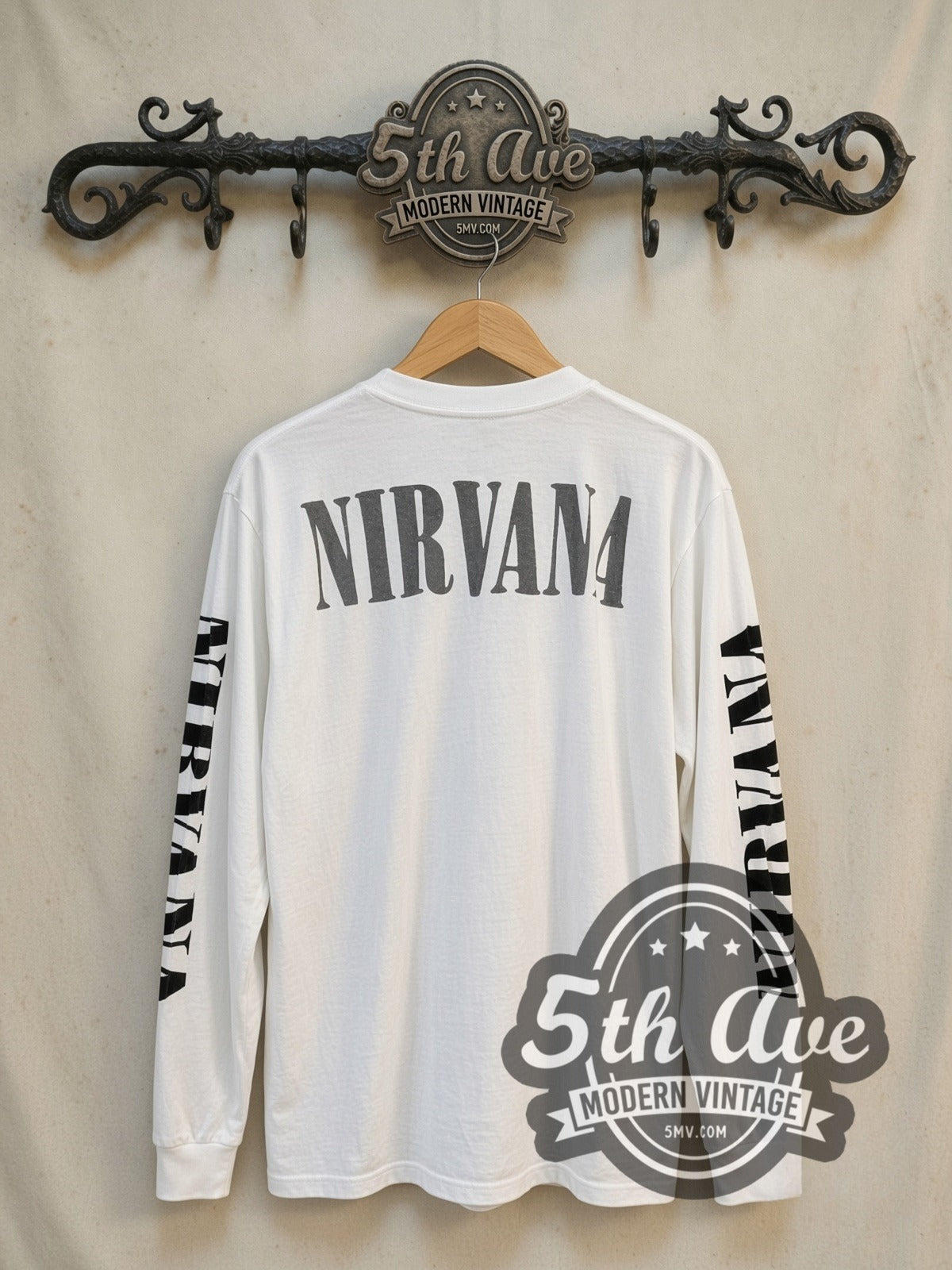 nirvana  Cobain ロンT Nirvana Kurt Cobain 1967-1994 Portrait Long Sleeve Band Tee