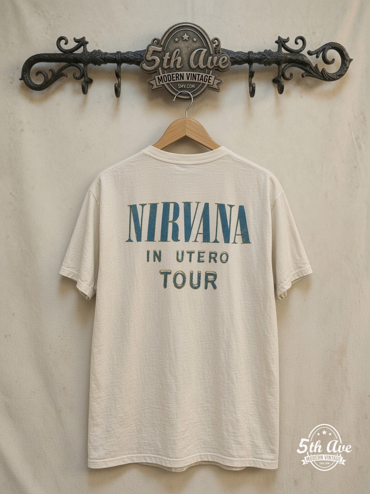 Nirvana In Utero Tour vintage band t-shirt back on rack