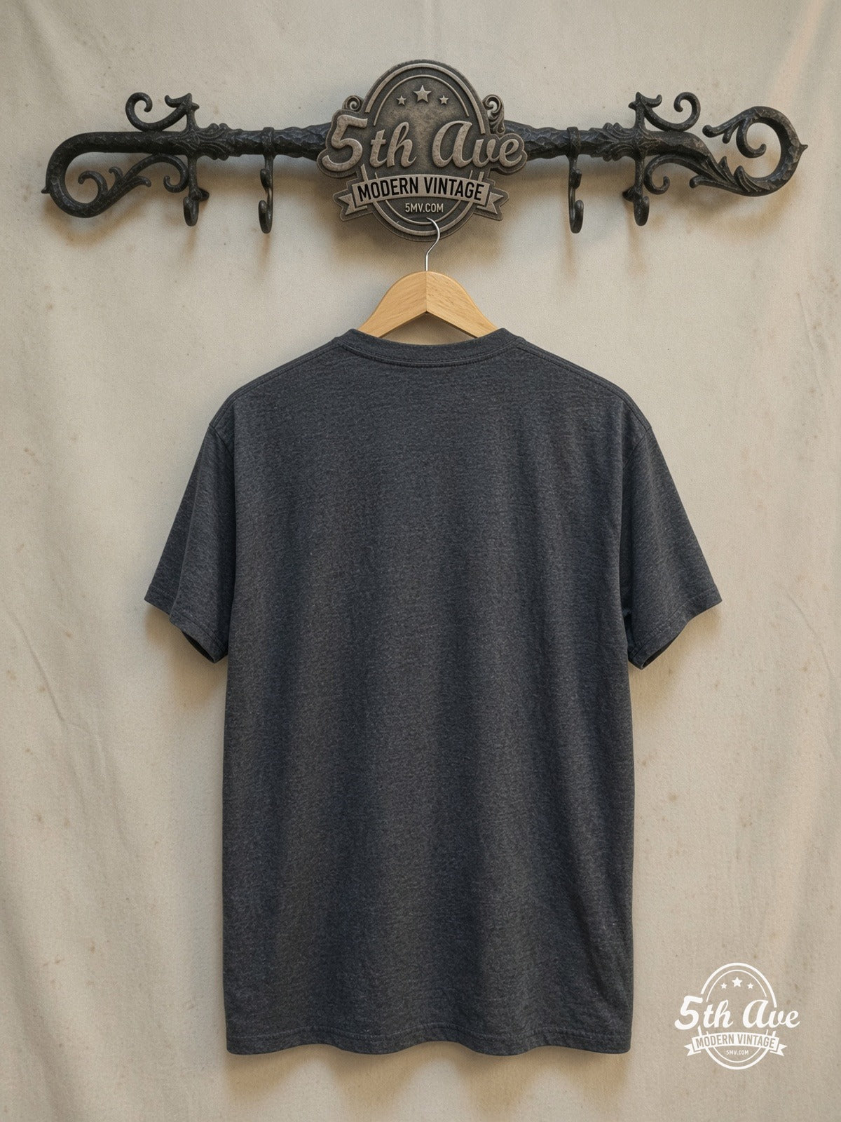 Rocky III movie tee, back view on a display rack
