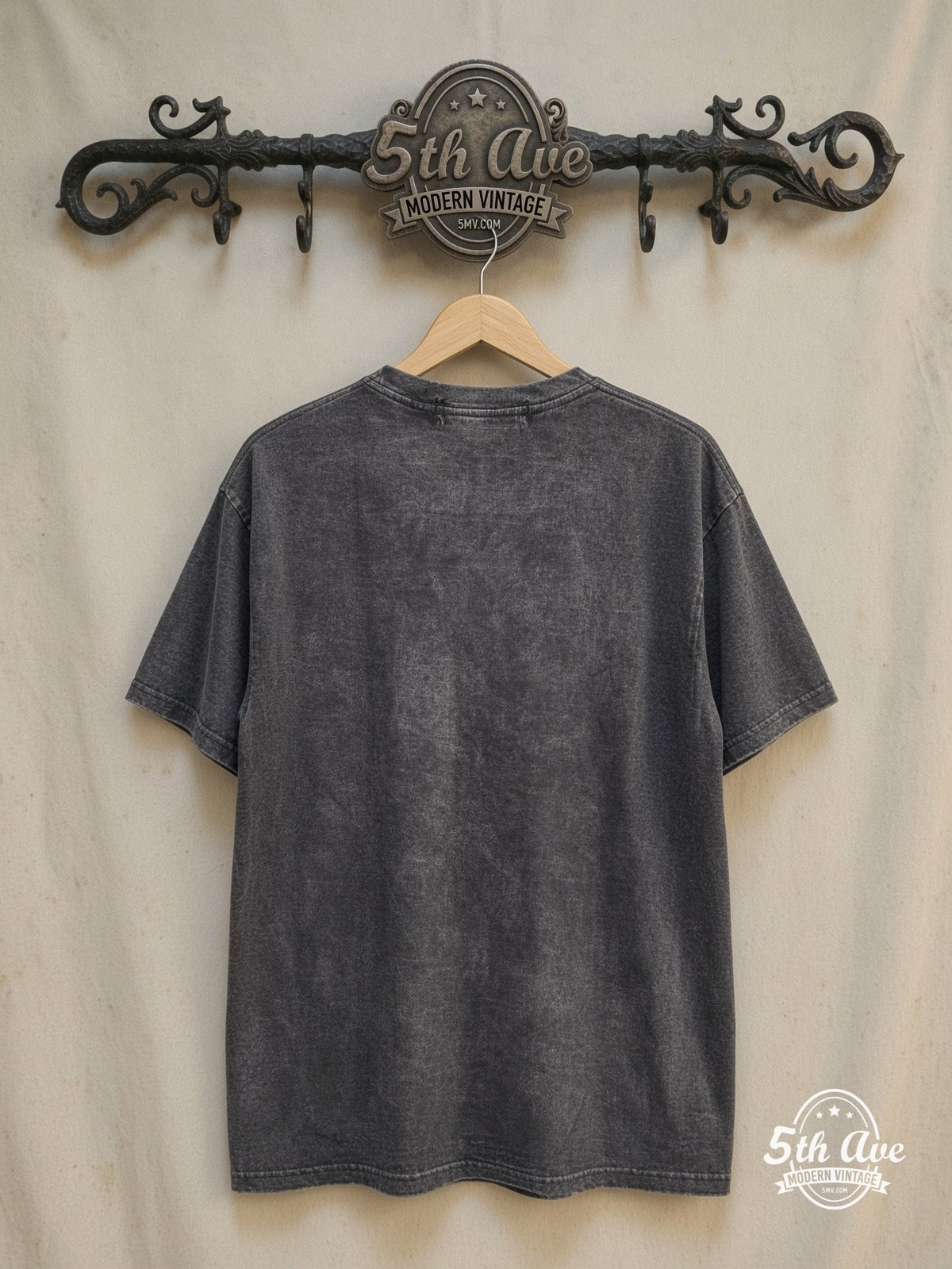 Green Day – Billie Joe Red Tie Trio – Vintage Band T-Shirt — back on locked cream ornate 5th Ave rack