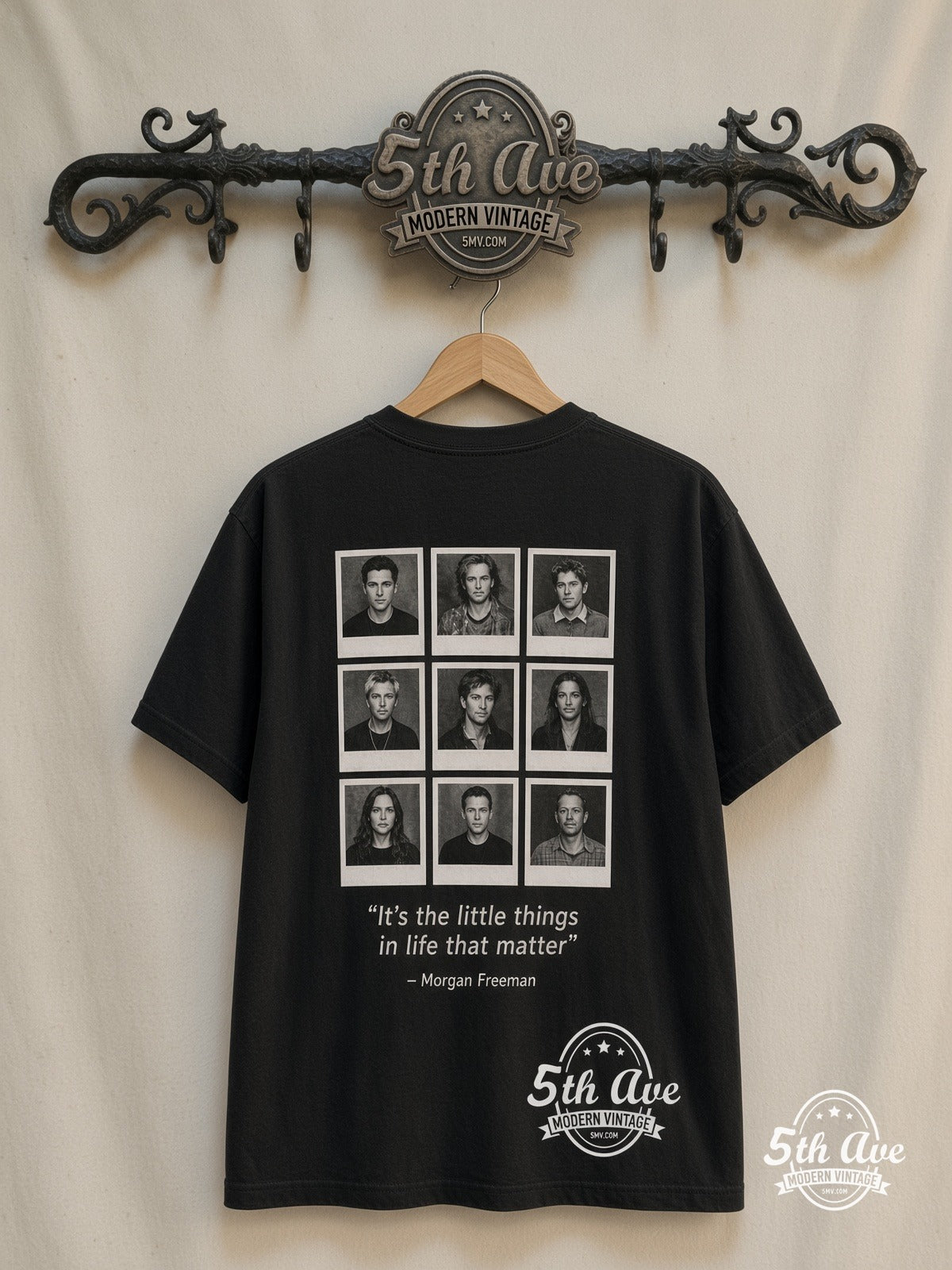 Se7en – Seven Deadly Sins – Vintage Band T-Shirt — back on locked cream ornate 5th Ave rack