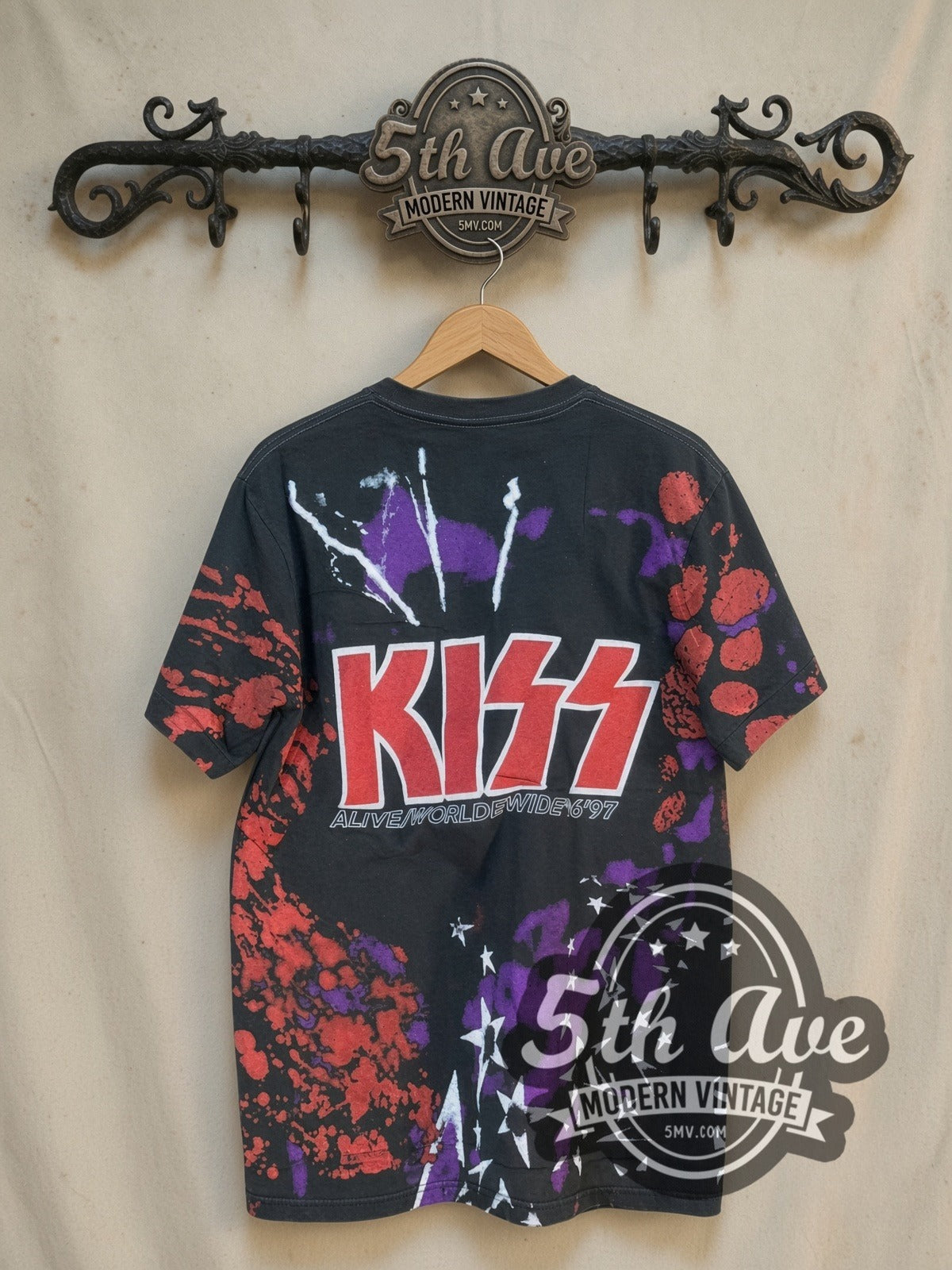 KISS 1999 メキシコツアー Tシャツ XL 90s KISS Psycho-Circus 1999 Mexico All Over Print Band Tee
