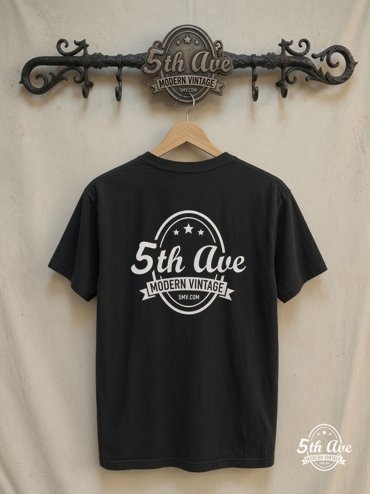 Marilyn Manson – Antichrist Superstar Neon Portrait – Vintage Band T-Shirt — back on locked cream ornate 5th Ave rack