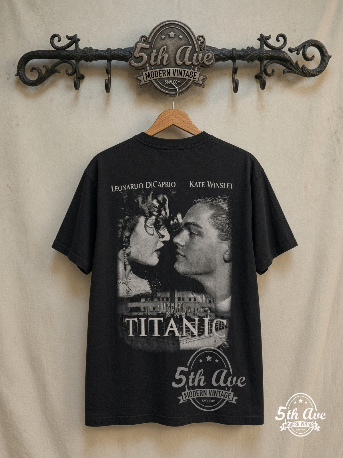 Titanic – Vintage Movie Tee — back on locked cream ornate 5th Ave rack