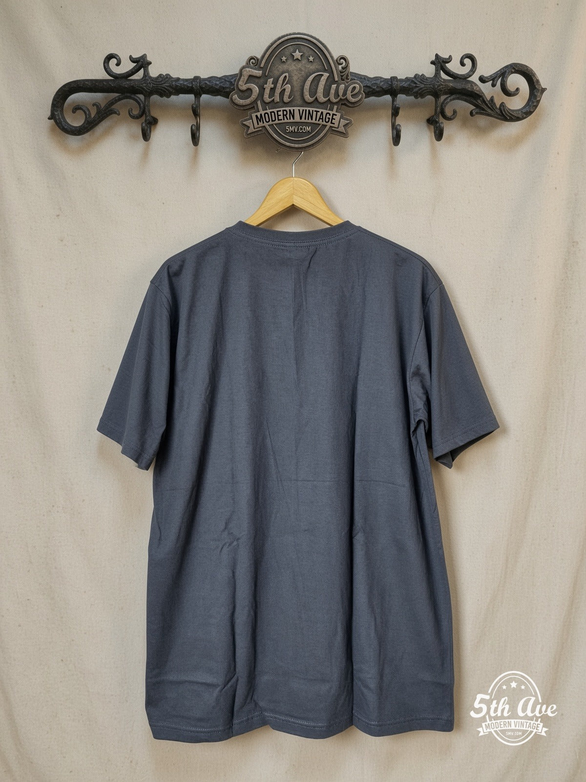 AC/DC – Highway to Hell New Type System Devil Horns – Vintage Band T-Shirt — back on locked cream ornate 5th Ave rack
