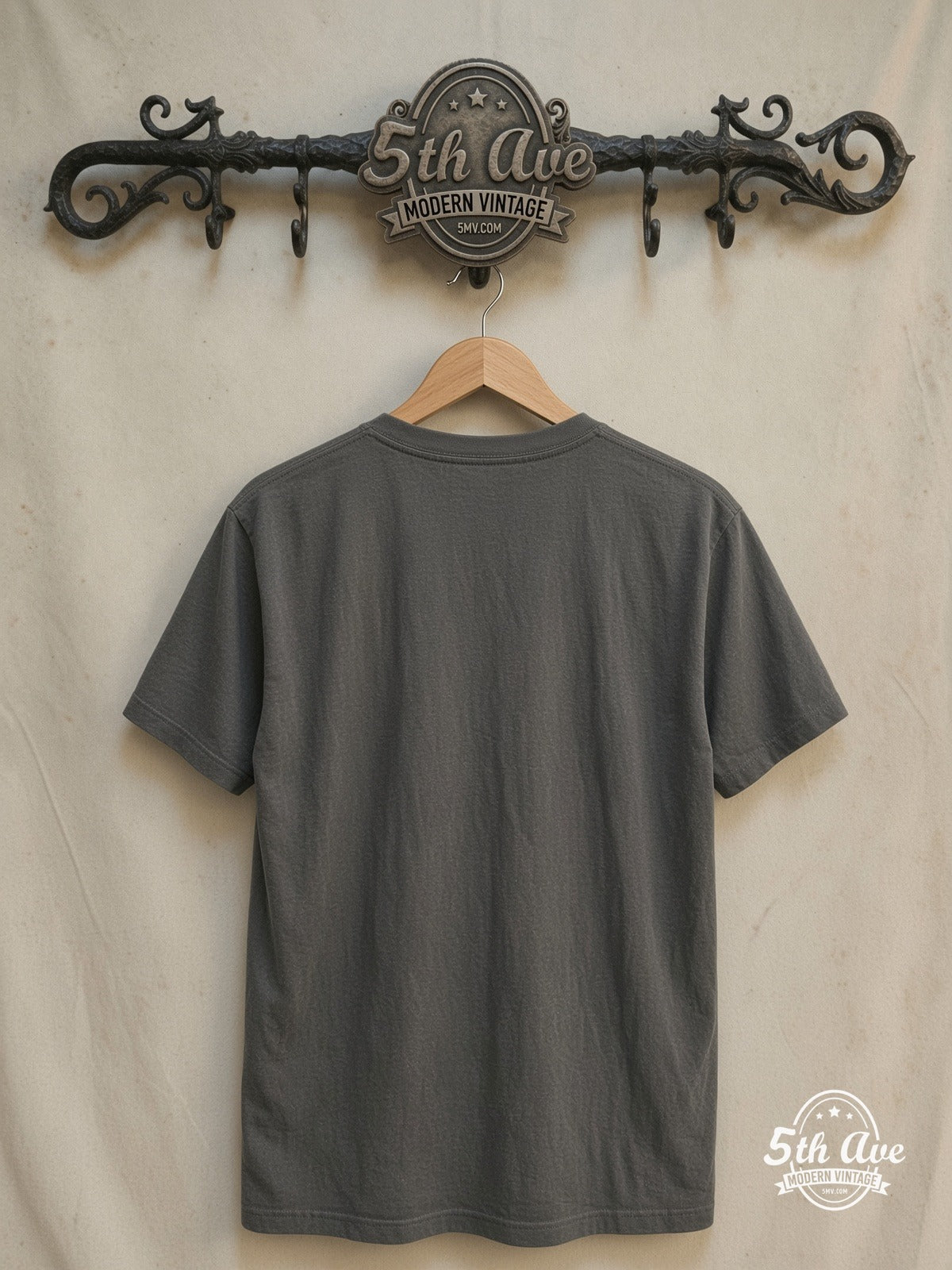 Jim Kweskin – Concert – Vintage Band T-Shirt — back on locked cream ornate 5th Ave rack