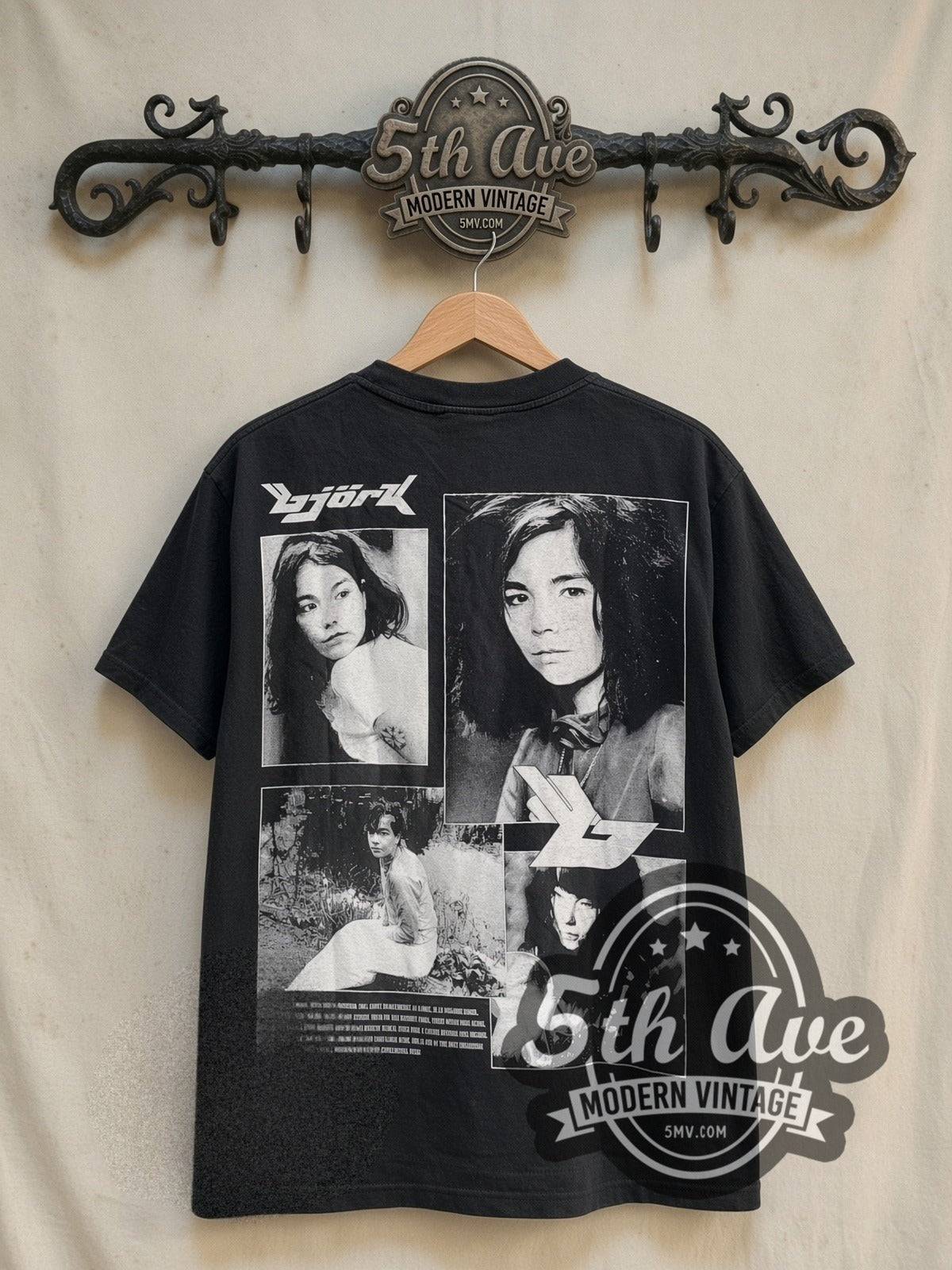 Björk Photo Monochrome Black Vintage Band T-Shirt | 5MV