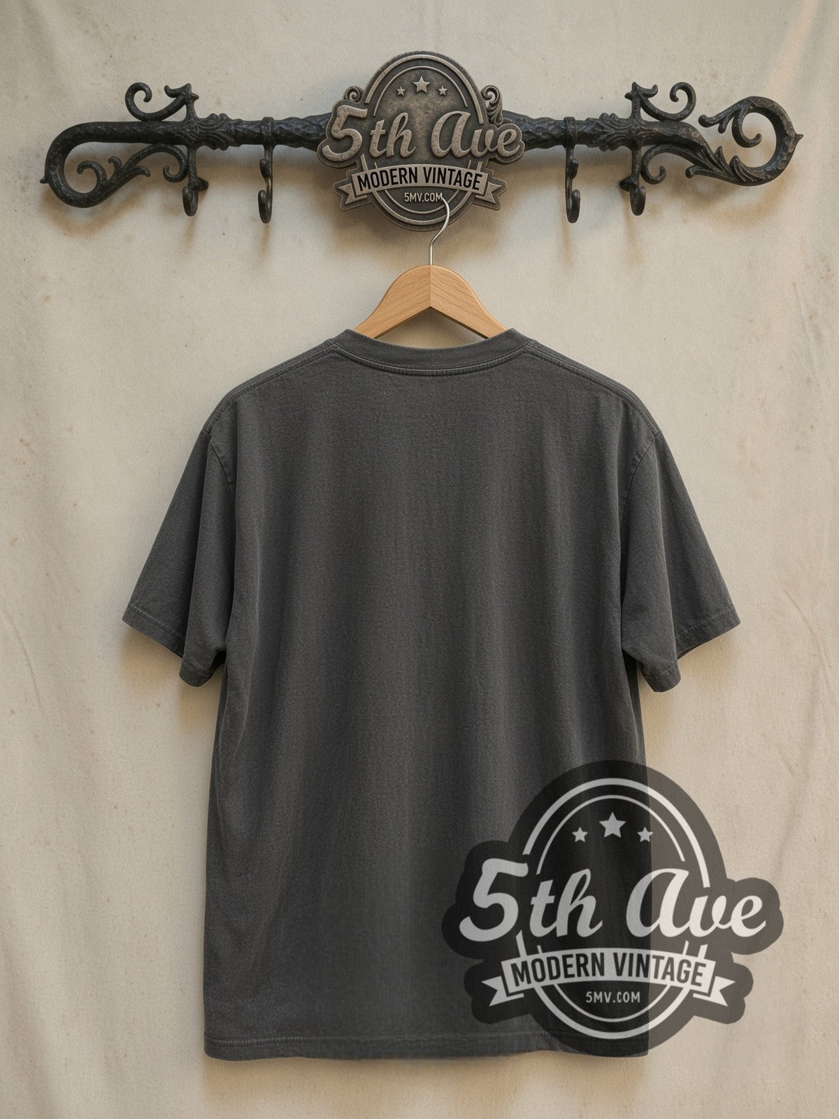 Freddy Krueger A Nightmare on Elm Street vintage graphic t-shirt, back view on a display rack
