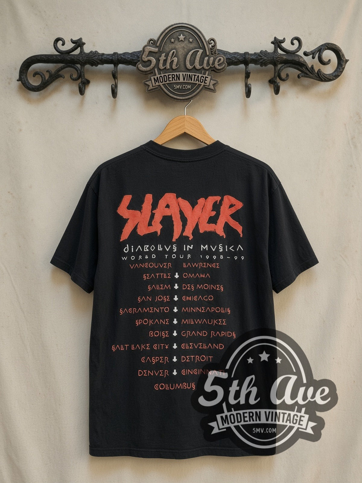 Slayer Winged Demon Sword All Over Print Tee | Vintage Reprint