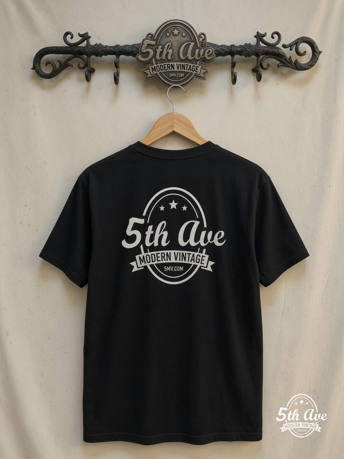 Harley-Davidson Pride of Ownership graphic tee in black, back view on a display rack