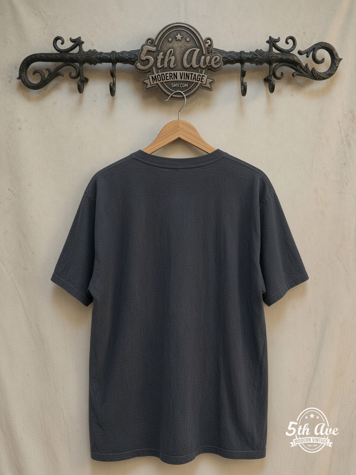 Mad Max 2 – The Road Warrior – Vintage Movie Tee — back on locked cream ornate 5th Ave rack