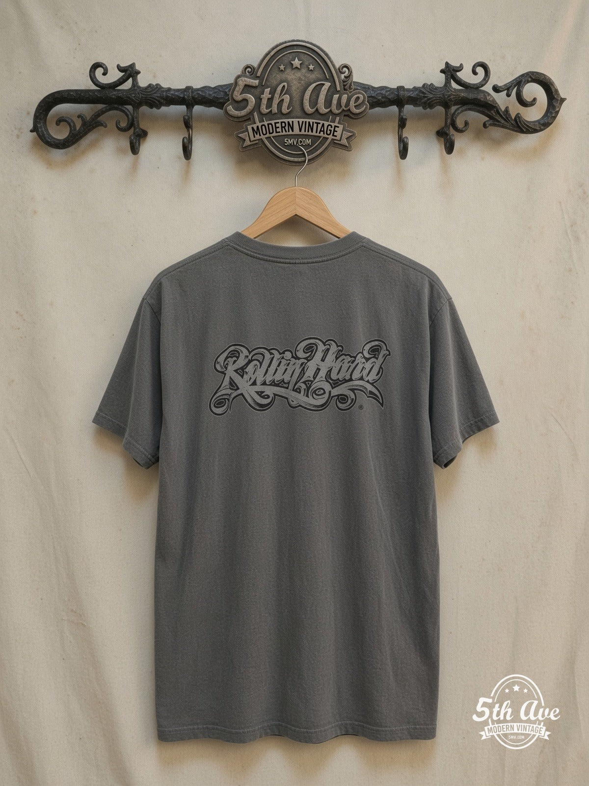 Rollin Hard – Dream On Flicks Lowriders – Vintage Graphic Tee — back on locked cream ornate 5th Ave rack