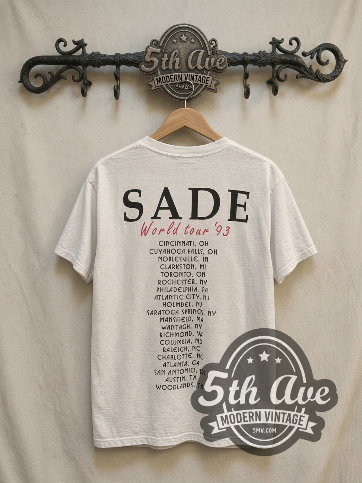 Sade World Tour 1993 White Vintage Band T-Shirt | 5MV