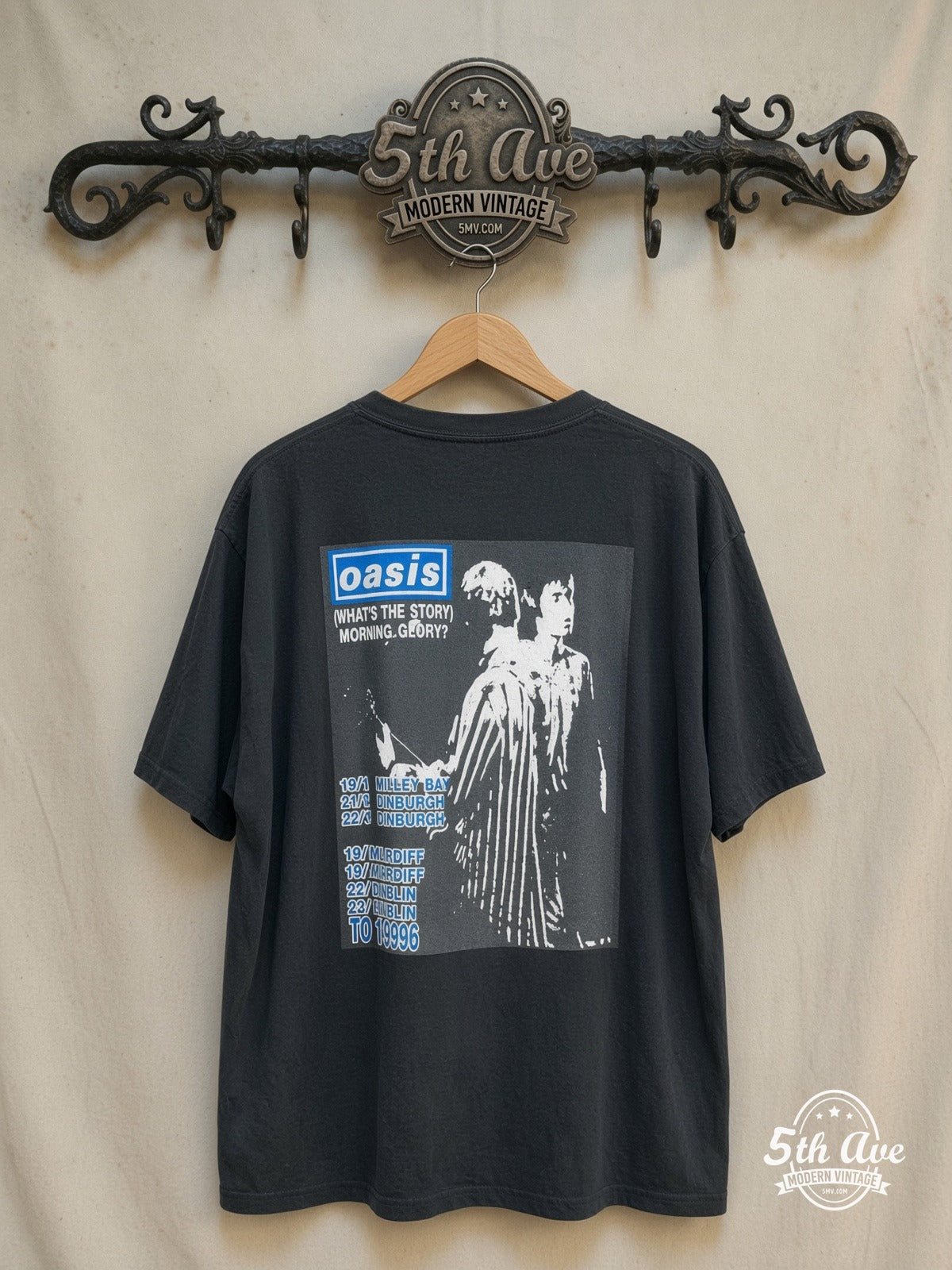 Oasis vintage band t-shirt back on rack