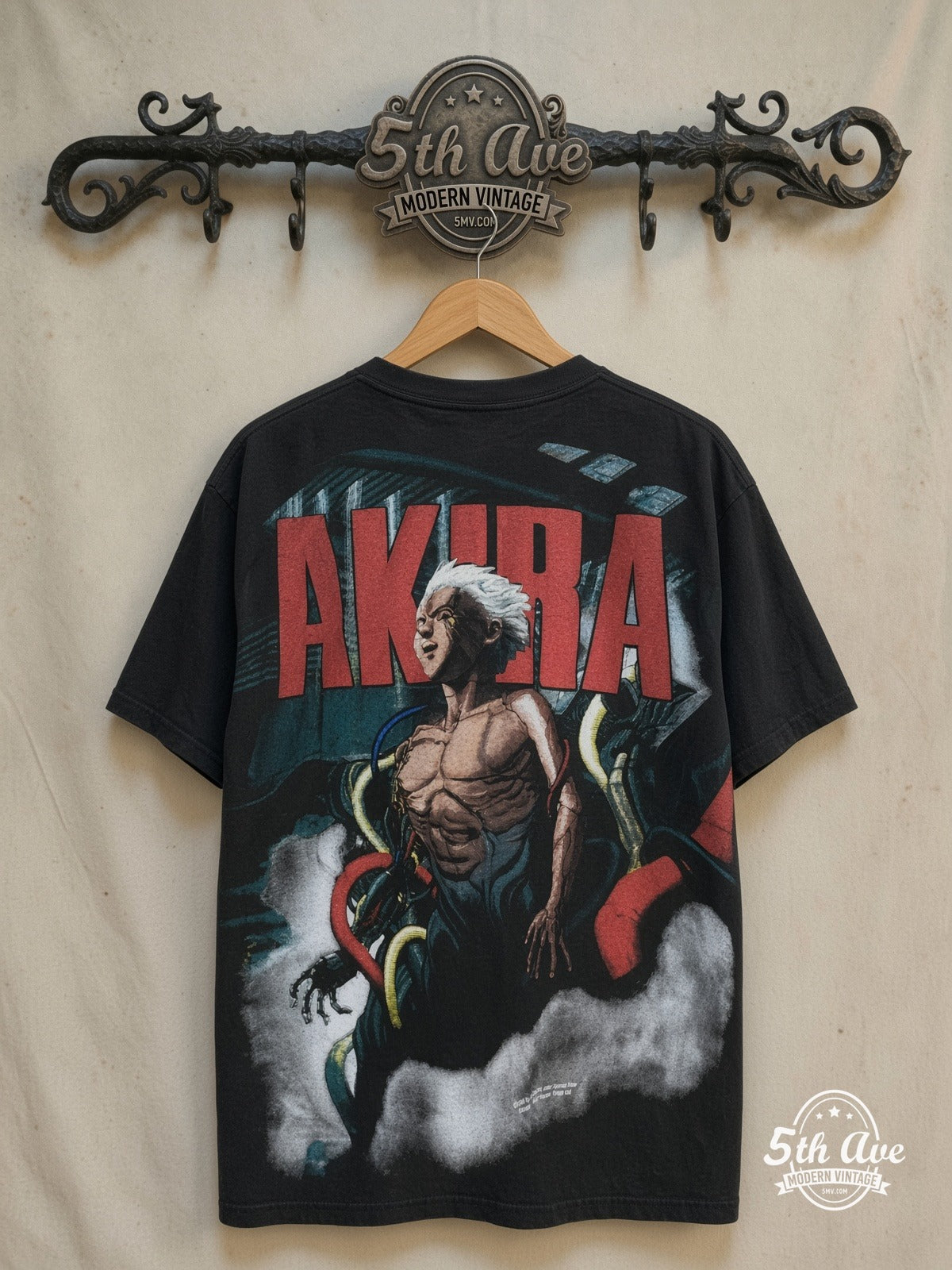 Akira Tetsuo Shima All Over Print vintage band t-shirt back on rack