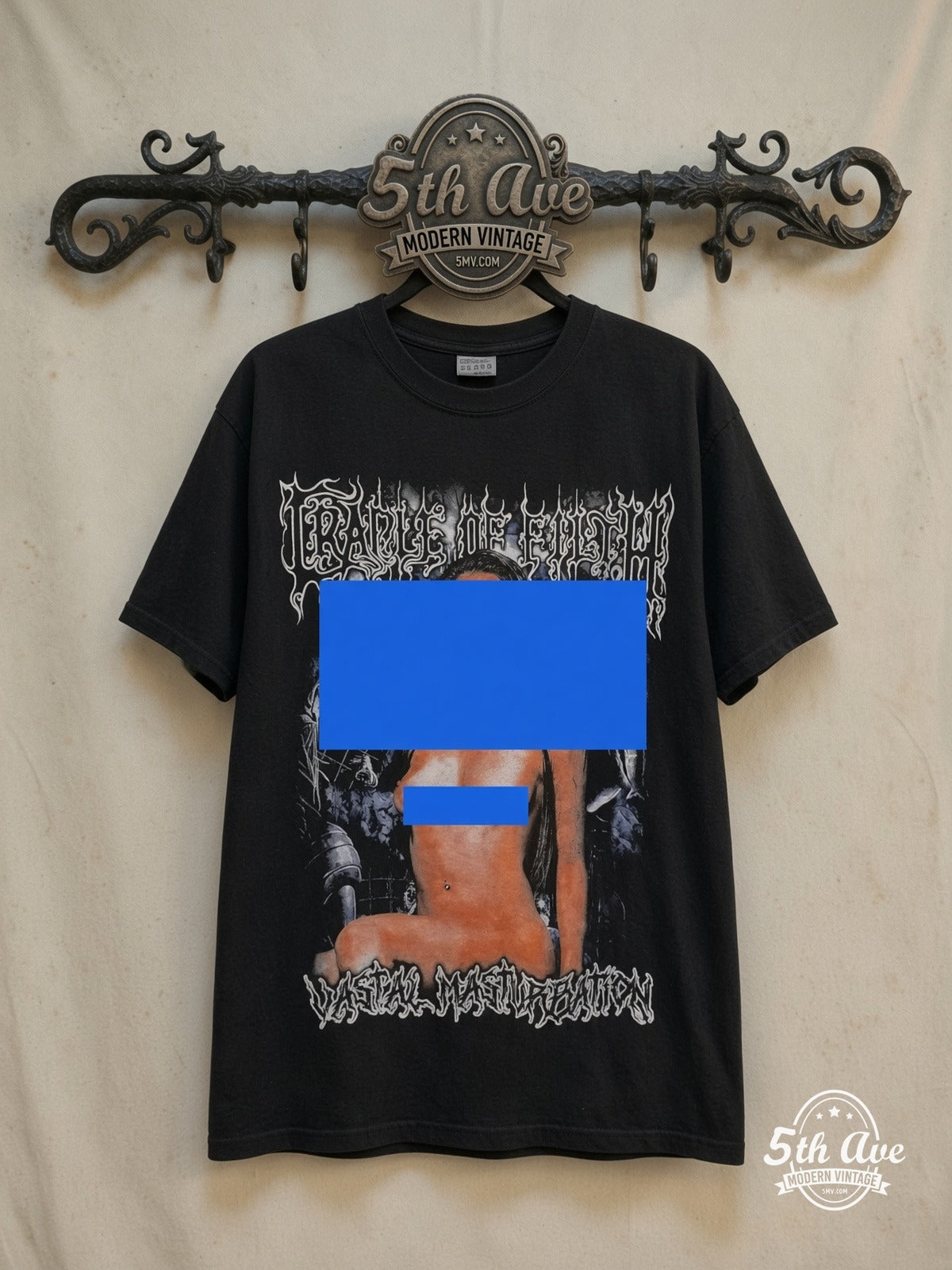 Cradle of Filth Vestal Masturbation vintage band t-shirt on rack