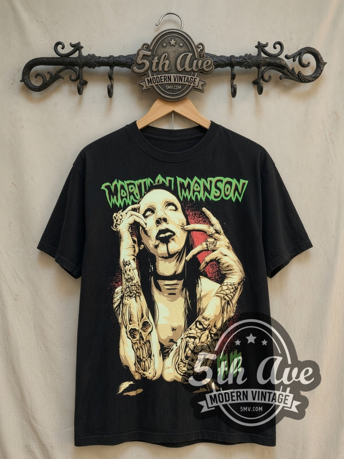 Marilyn Manson Against All Gods Tour 2004 MM Portrait Tee