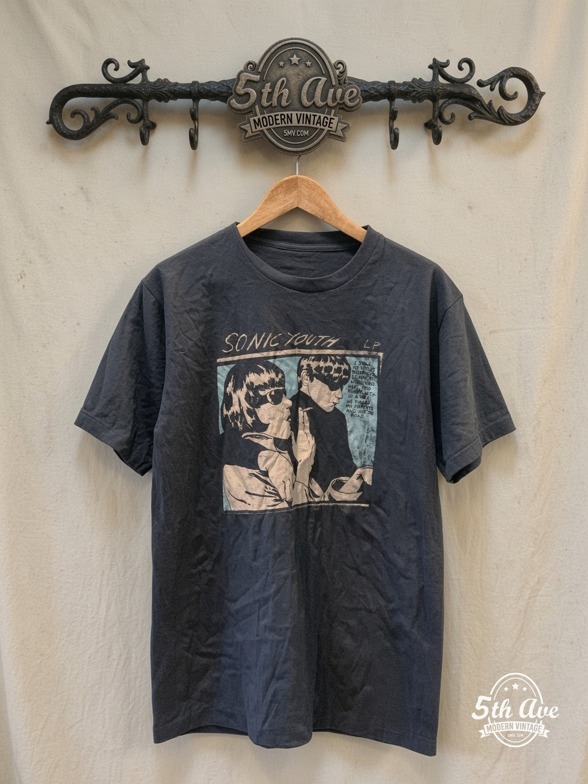 Sonic Youth Goo vintage band t-shirt on rack