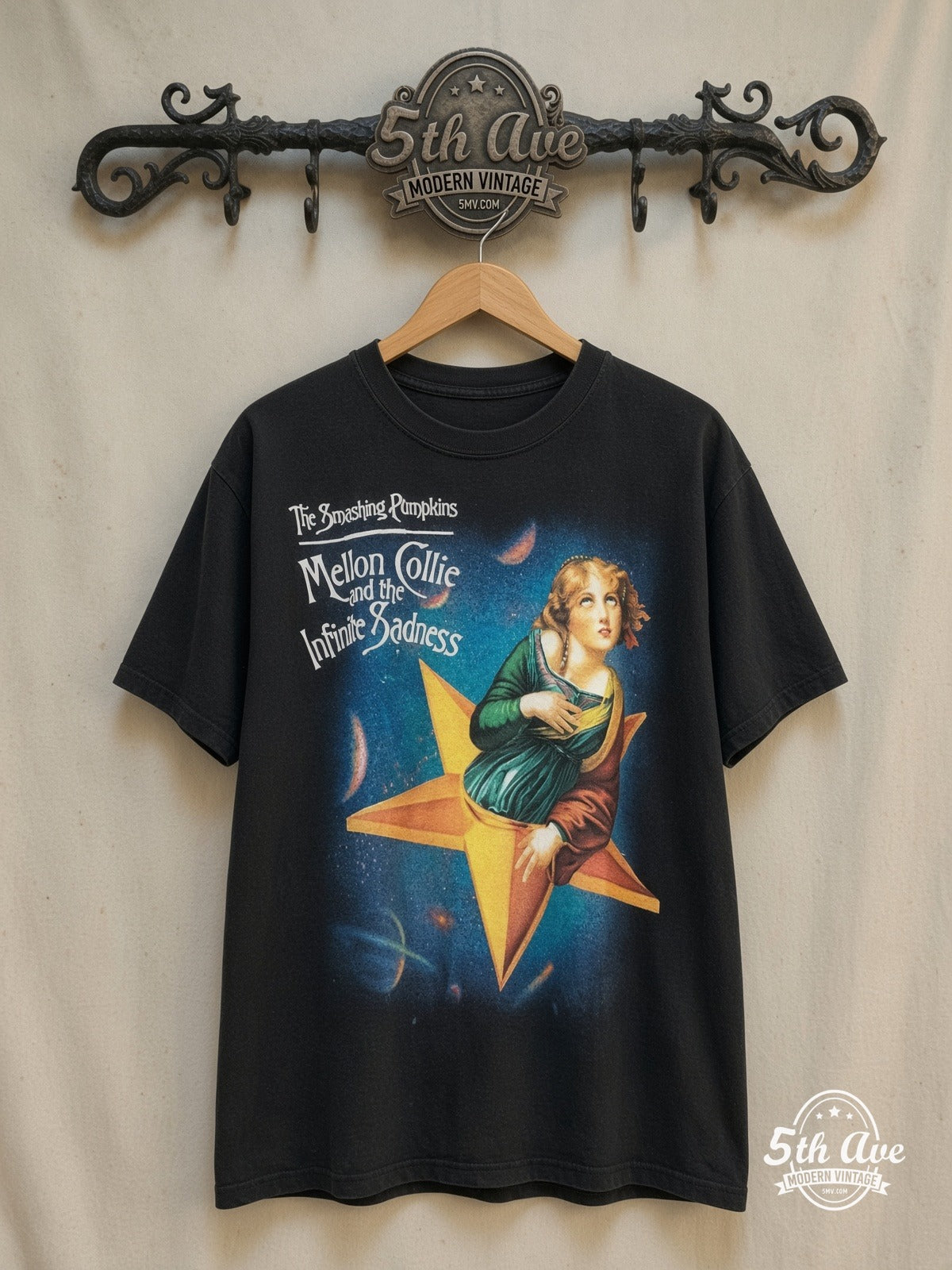 The Smashing Pumpkins vintage band t-shirt on rack