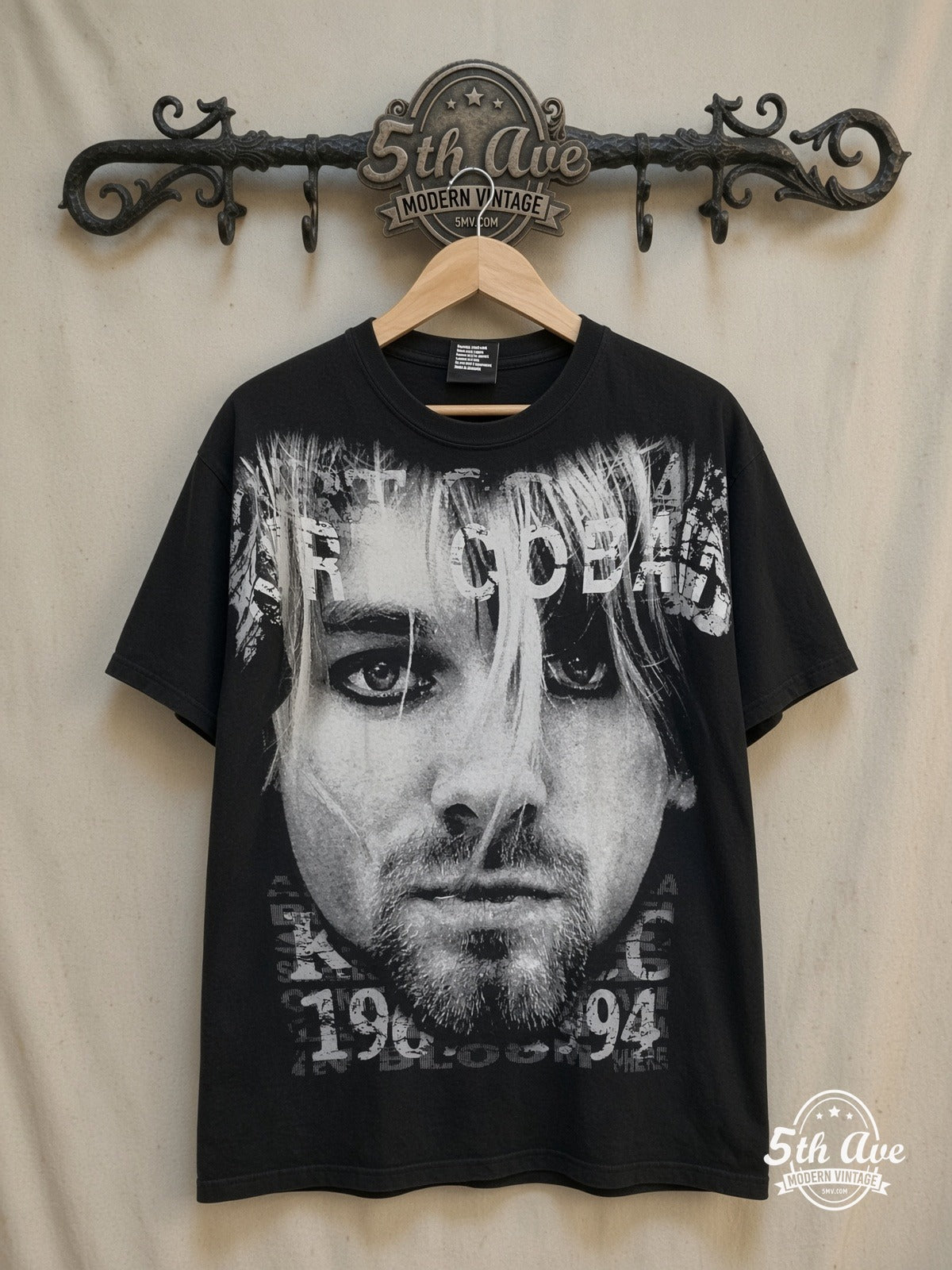 Nirvana KURT COBAIN NIRVANA Men's Large Band T-Shirt