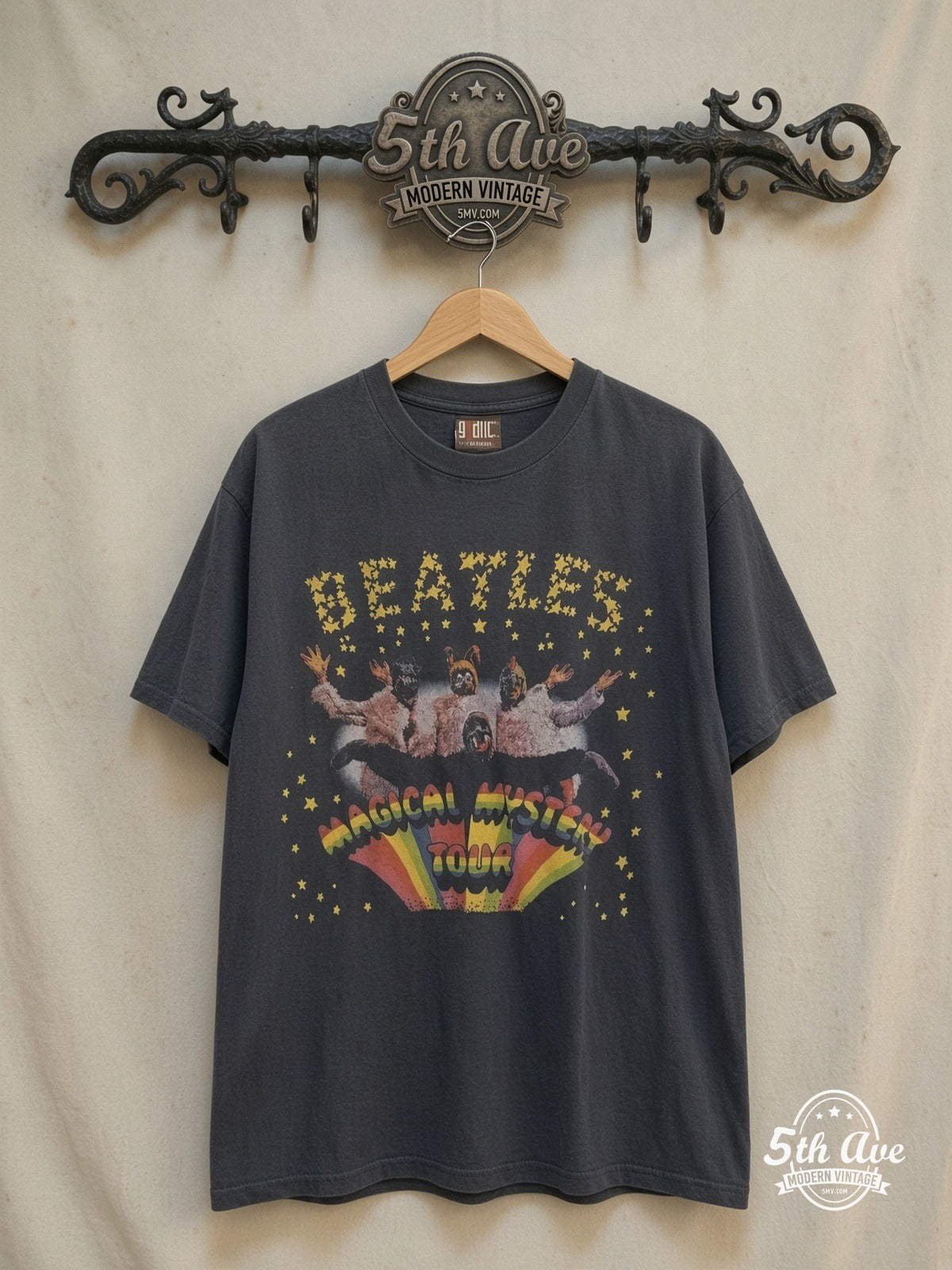 The Beatles vintage band t-shirt on rack