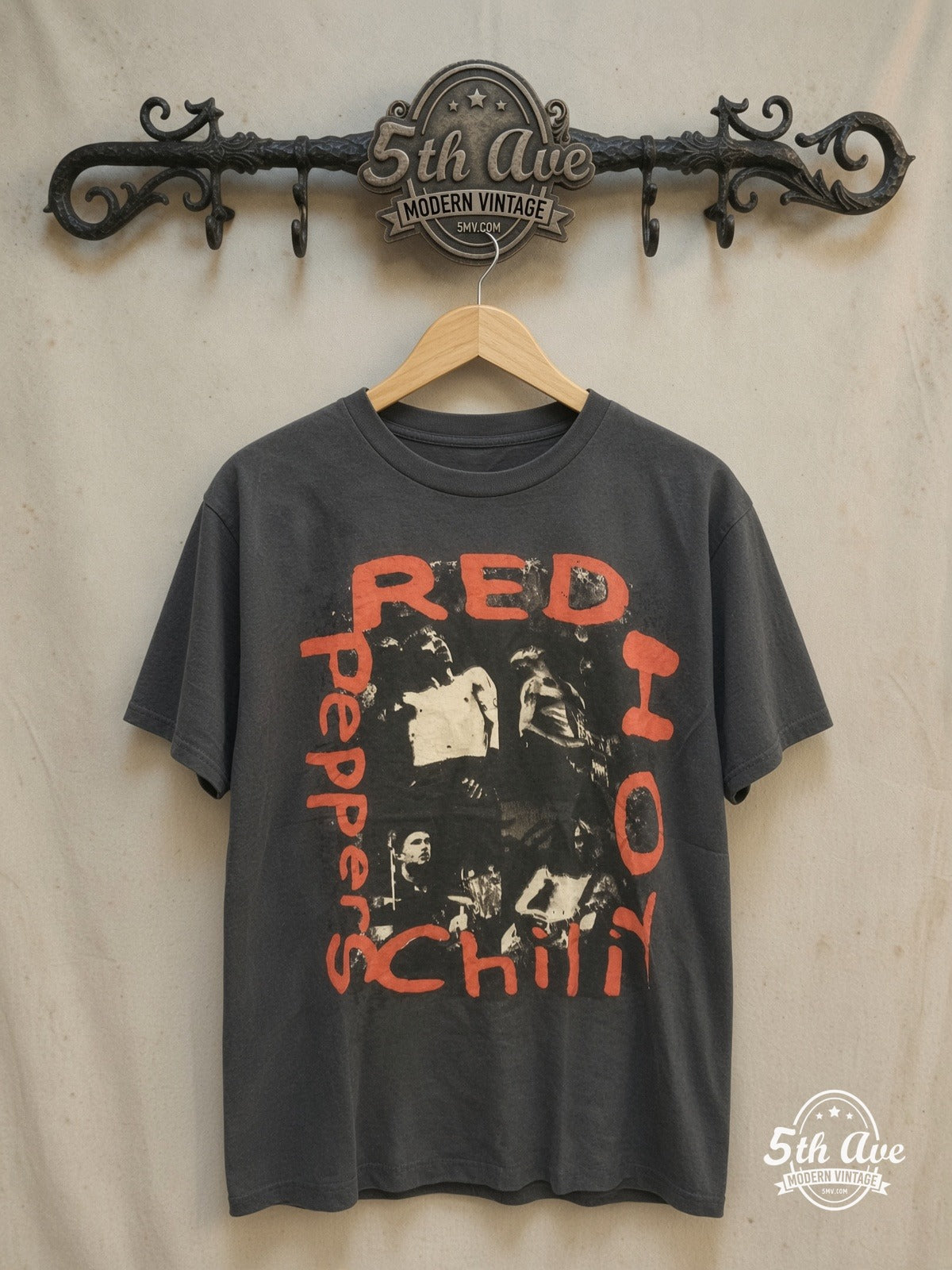 Red Hot Chili Peppers vintage band t-shirt on rack