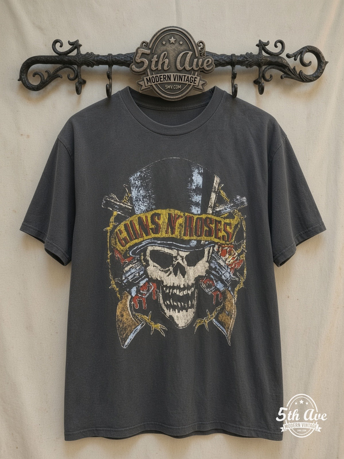 Guns N' Roses 1989 North American Tour vintage band t-shirt on rack