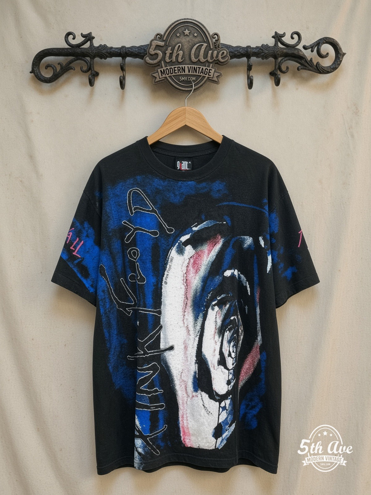 Pink Floyd The Wall vintage band t-shirt on rack