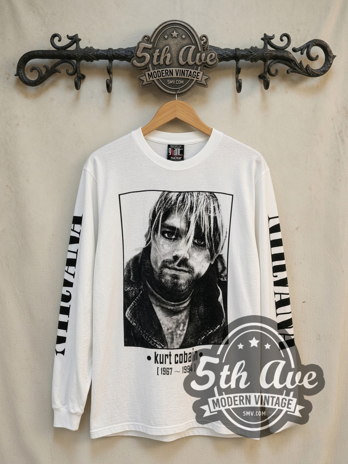 Nirvana Kurt Cobain 1967-1994 Portrait Long Sleeve Band Tee