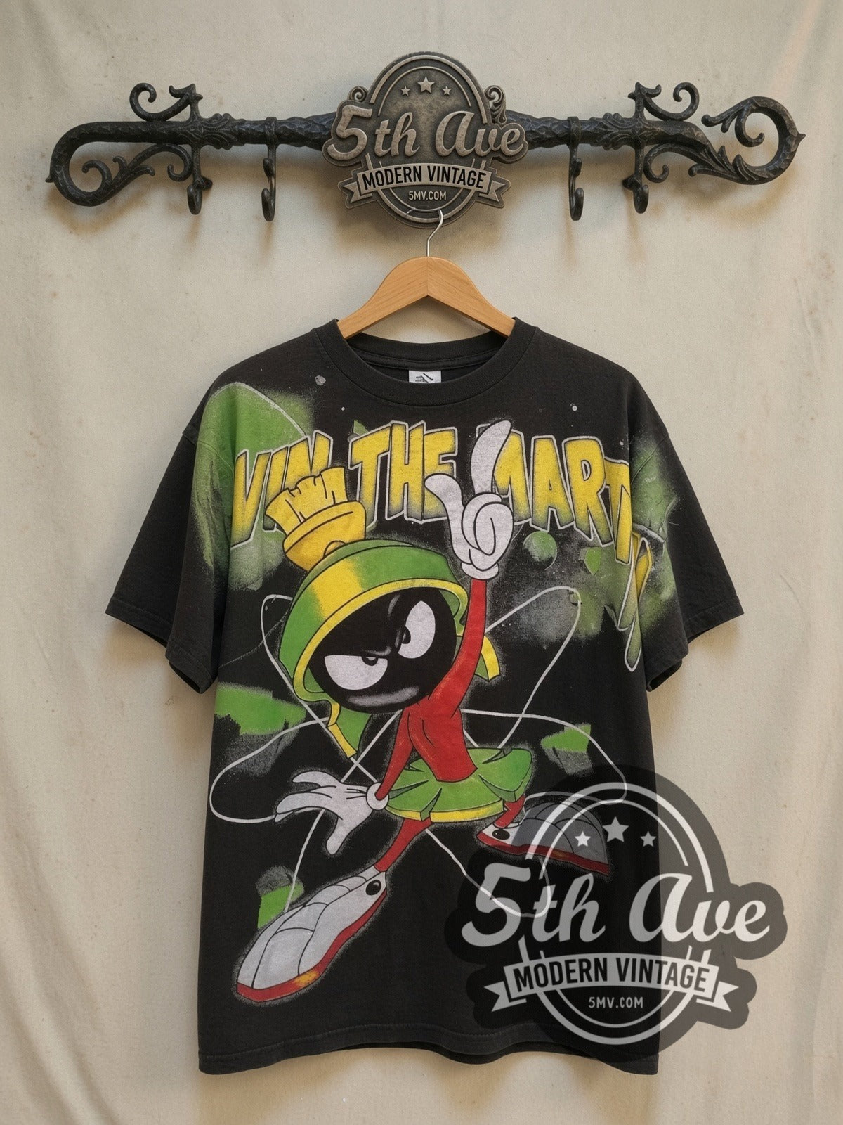 Looney Tunes Space Jam All Over Print Vintage Graphic Tee