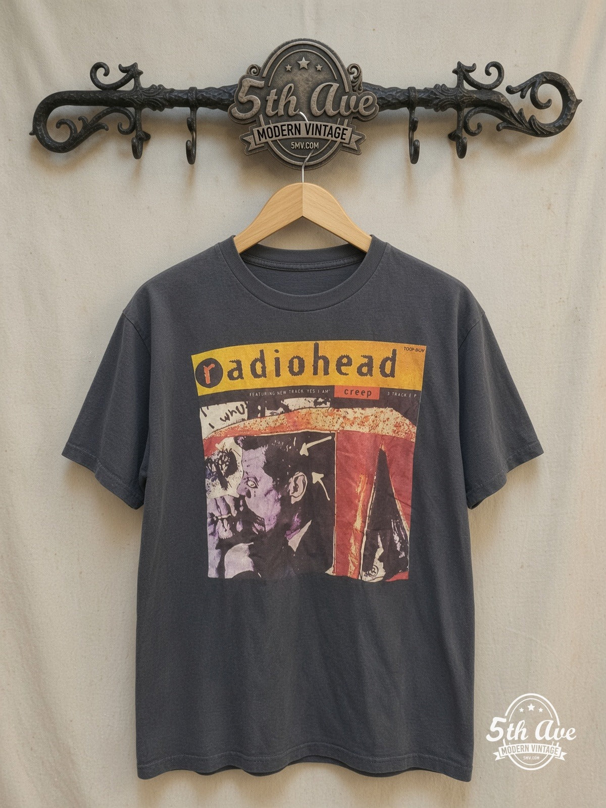 Radiohead Creep EP Cover vintage band t-shirt on rack