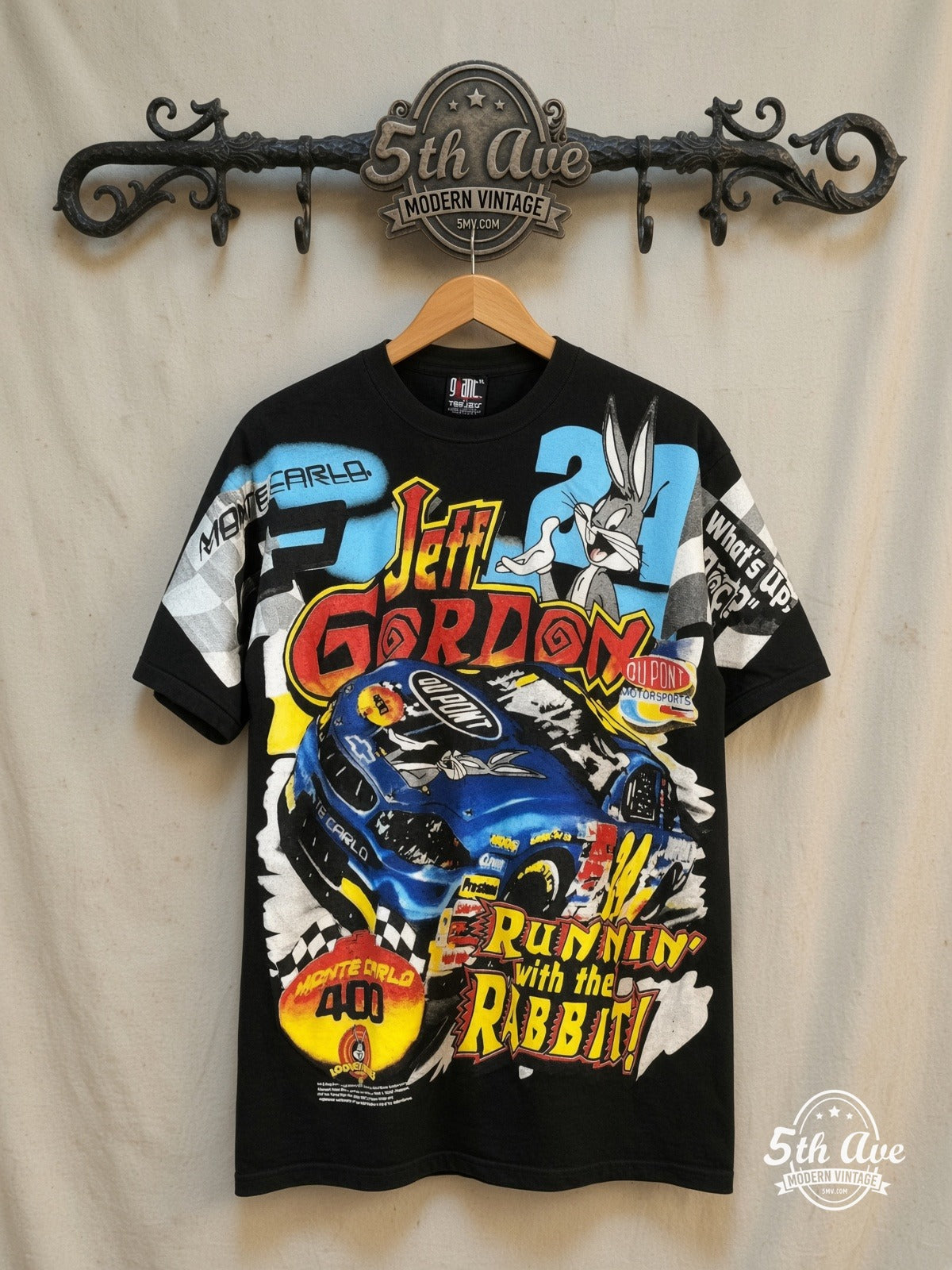 NASCAR Bugs Bunny vintage graphic tee on rack