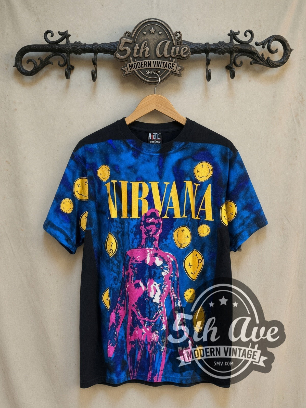 Nirvana All Over Print Vintage Band T-Shirt | Single Stitch