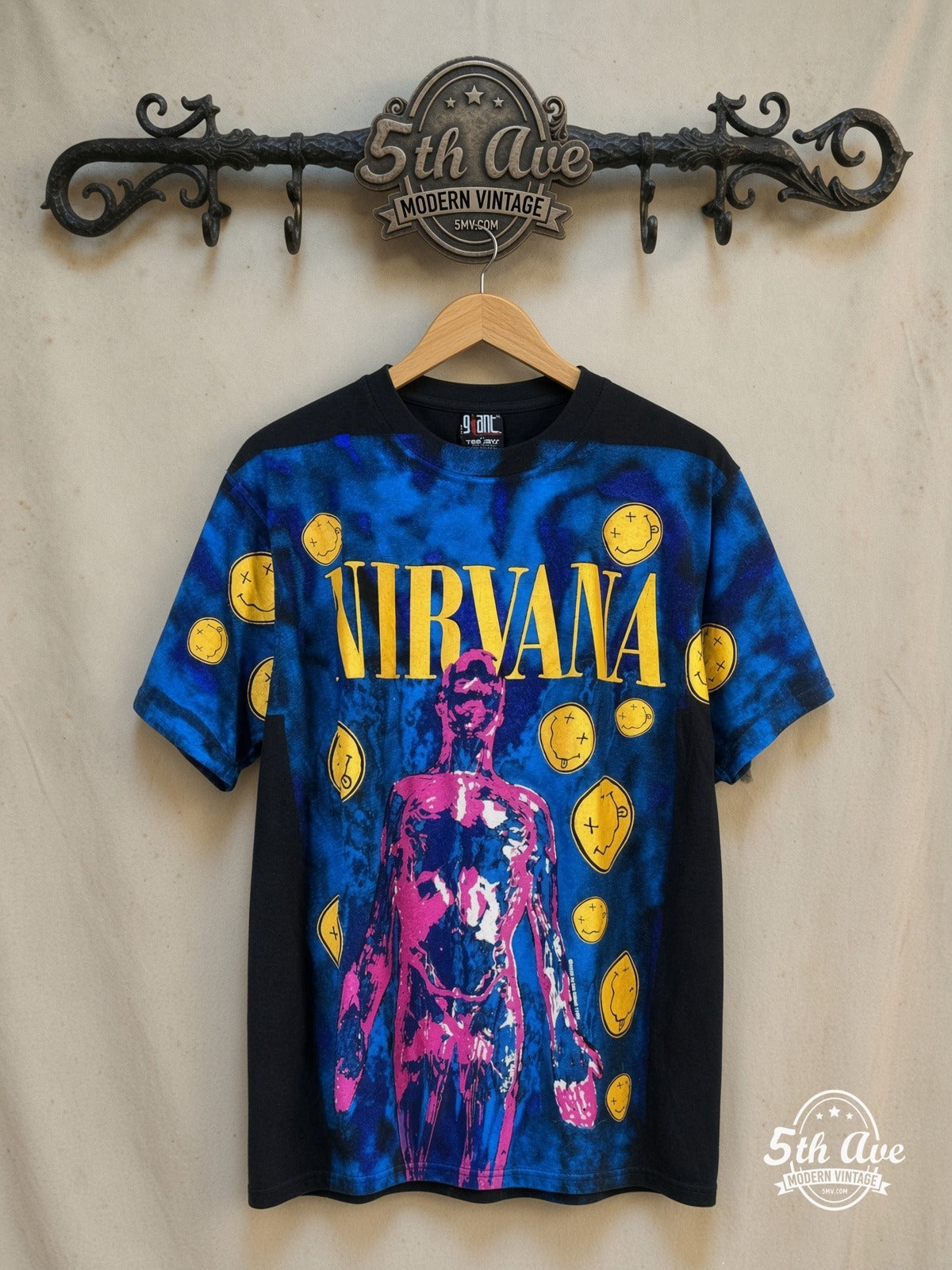 Nirvana vintage band t-shirt on rack