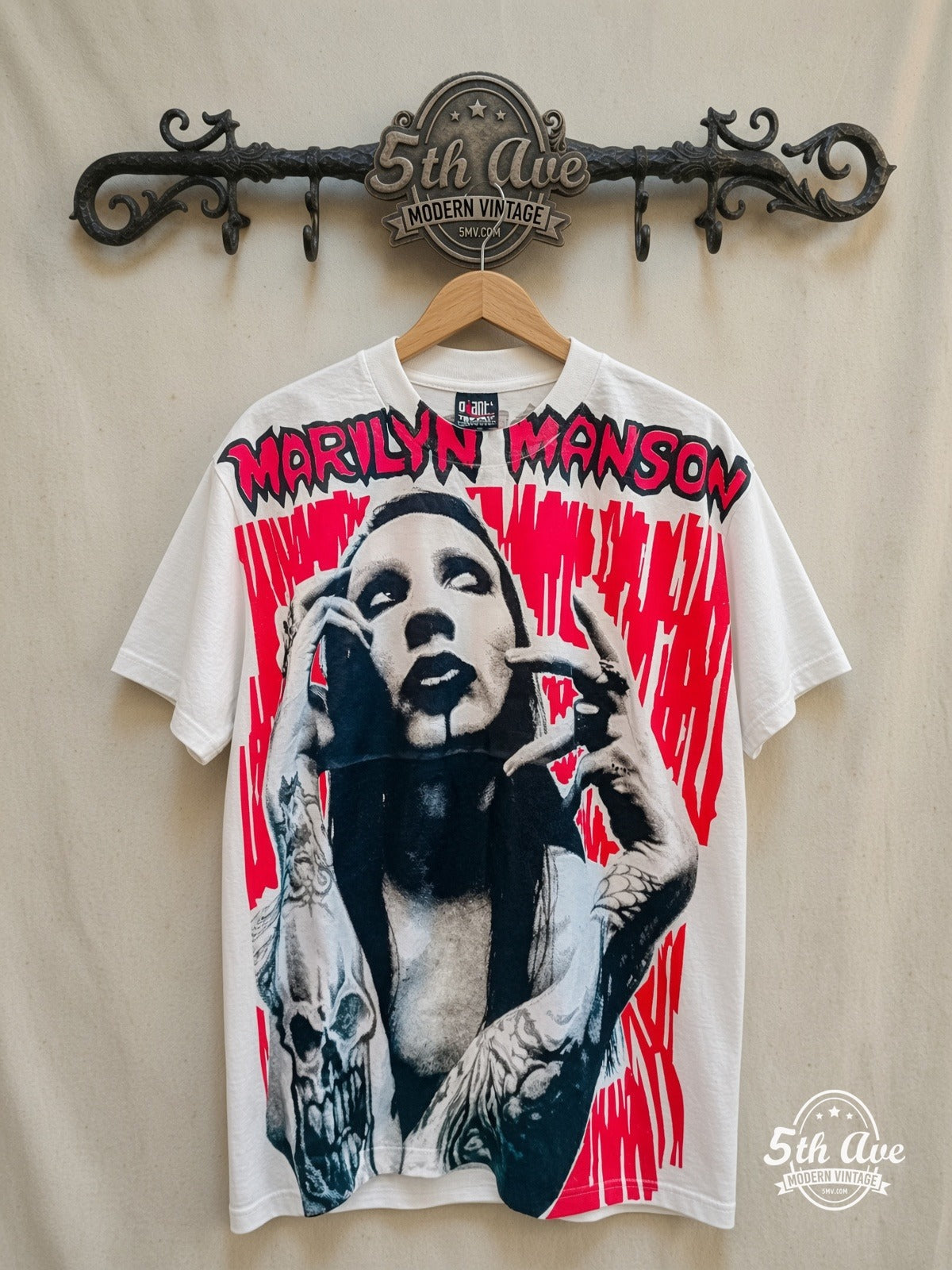 Marilyn Manson vintage band t-shirt on rack