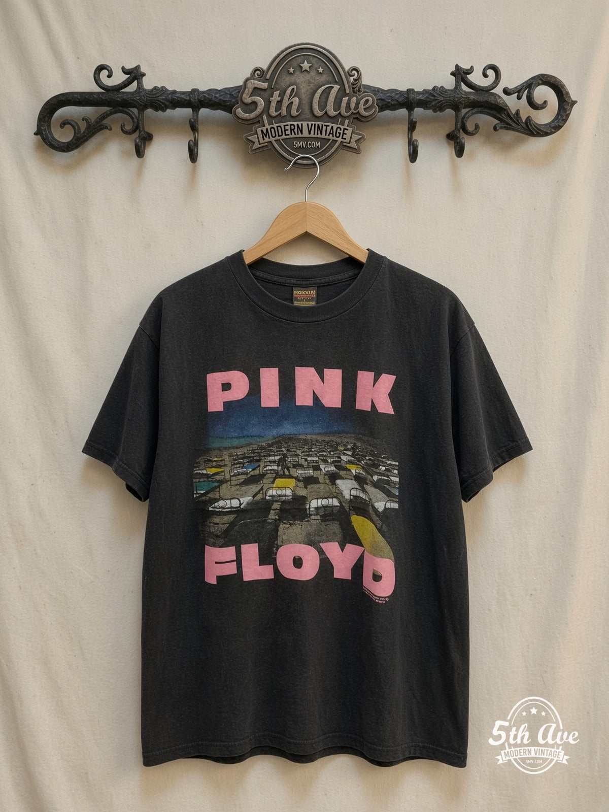 Pink Floyd vintage band t-shirt on rack