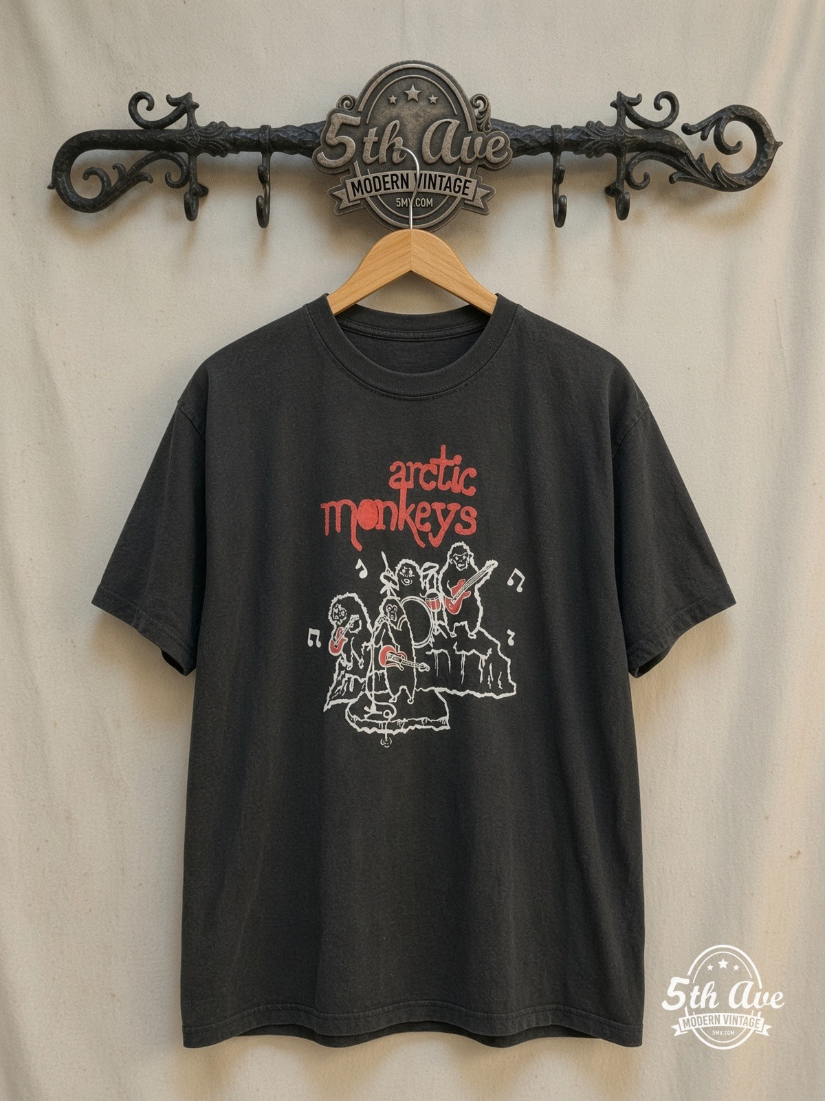Arctic Monkeys vintage band t-shirt on rack