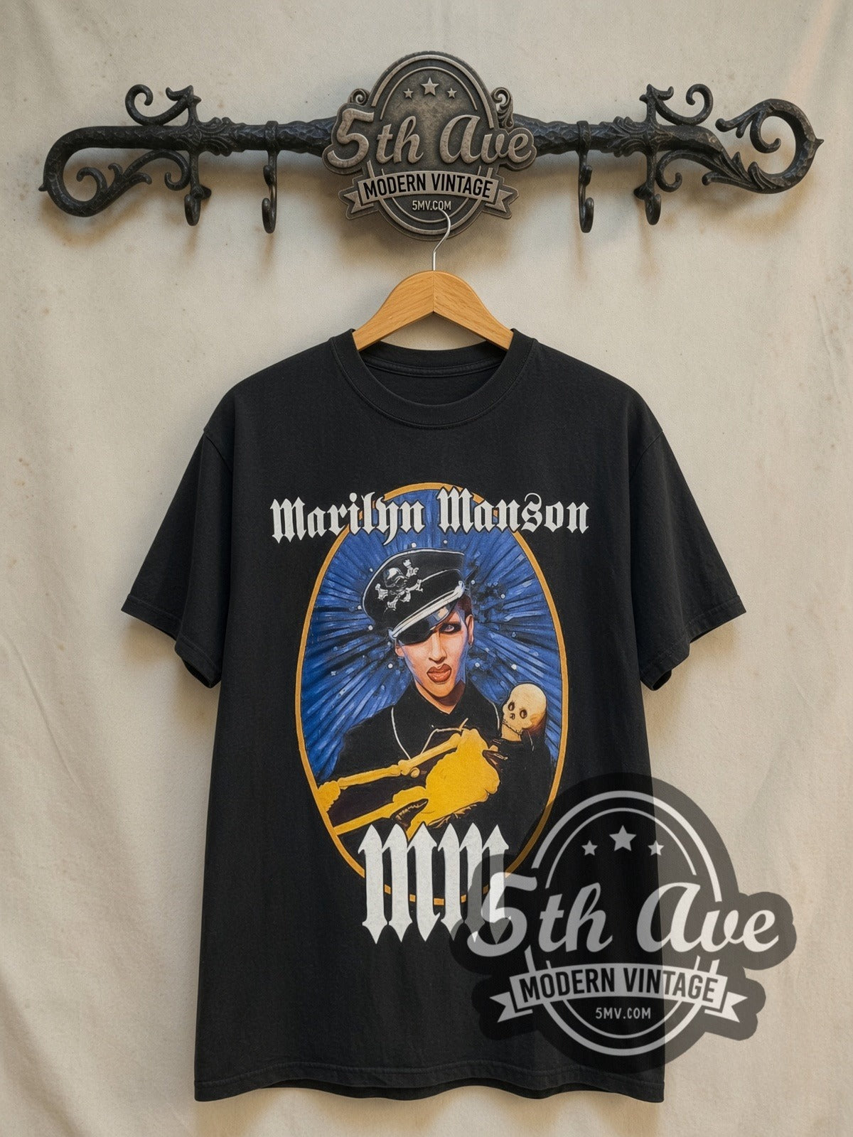 Marilyn Manson Against All Gods Tour 2004 MM Portrait Band Tee