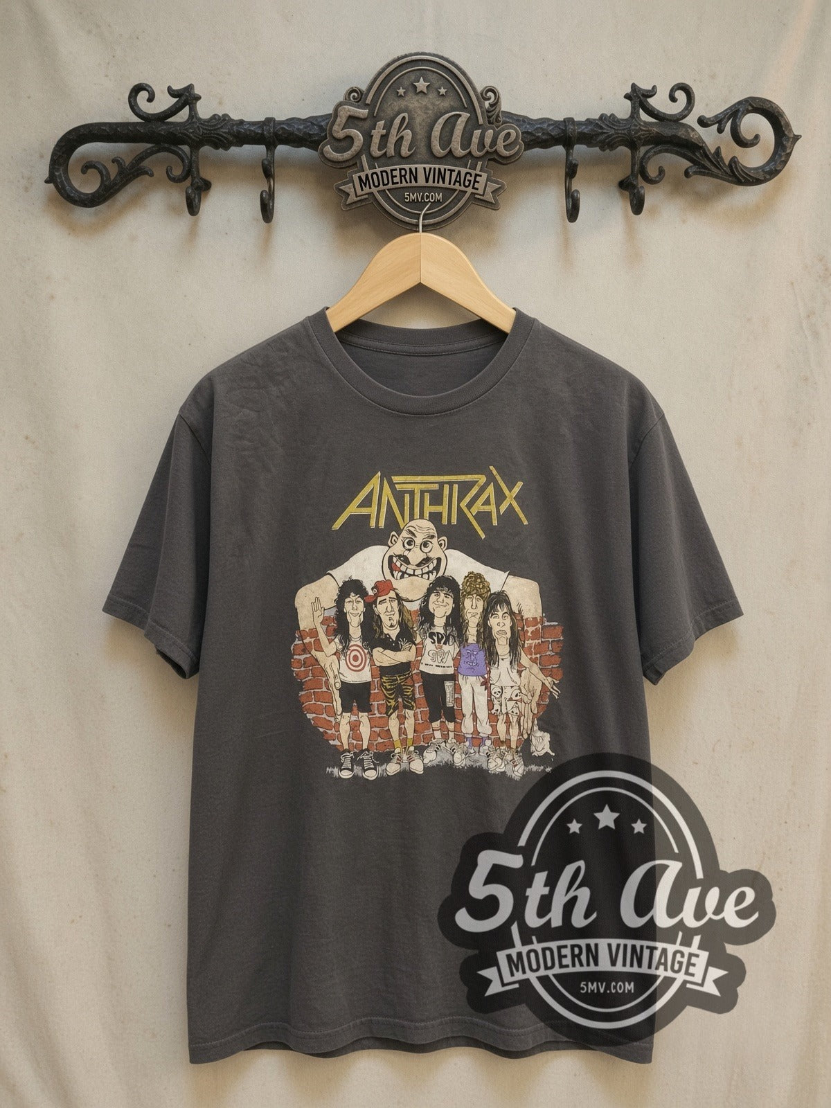 Anthrax Band Cartoon Vintage Band T-Shirt | Single Stitch