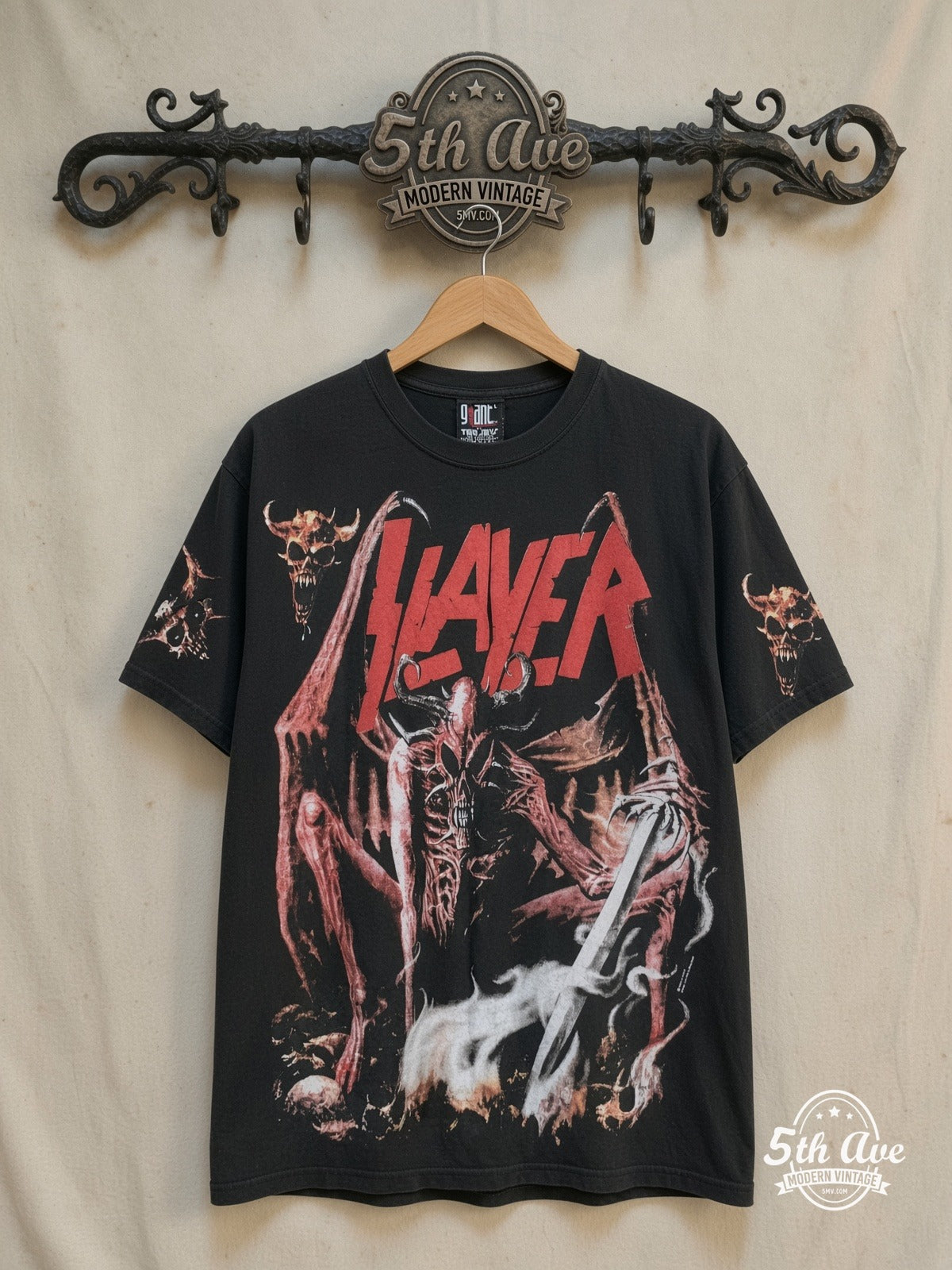 Slayer vintage band t-shirt on rack