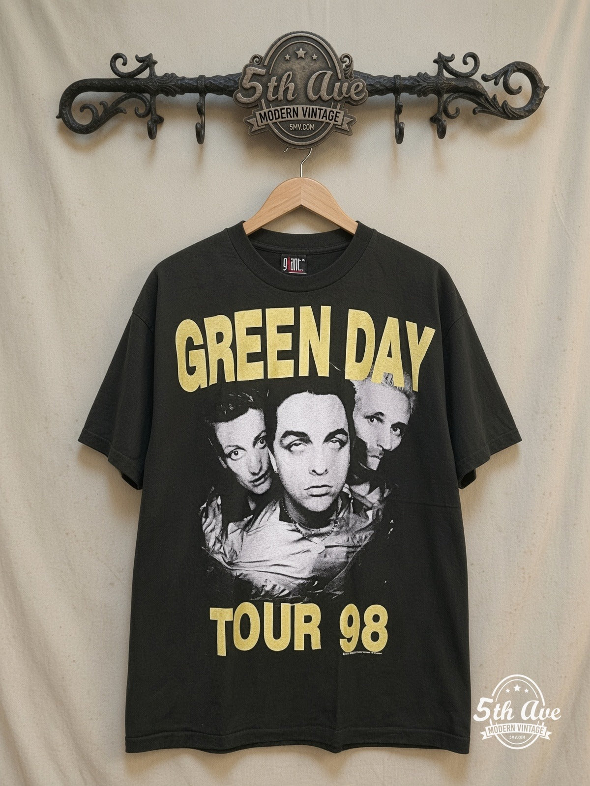 Green Day Nimrod Tour vintage band t-shirt on rack
