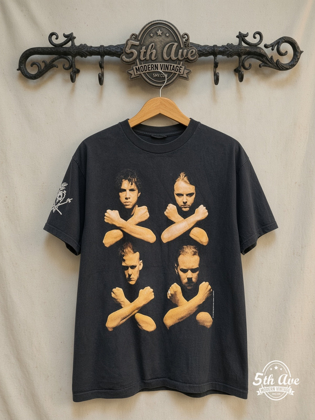 Metallica vintage band t-shirt on rack