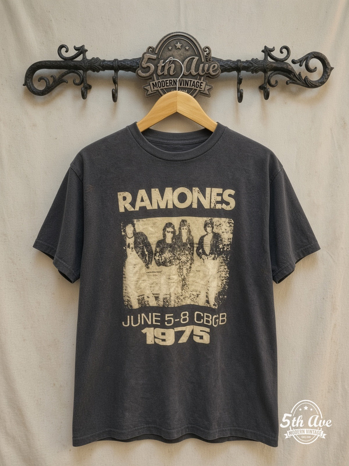 Ramones vintage band t-shirt on rack